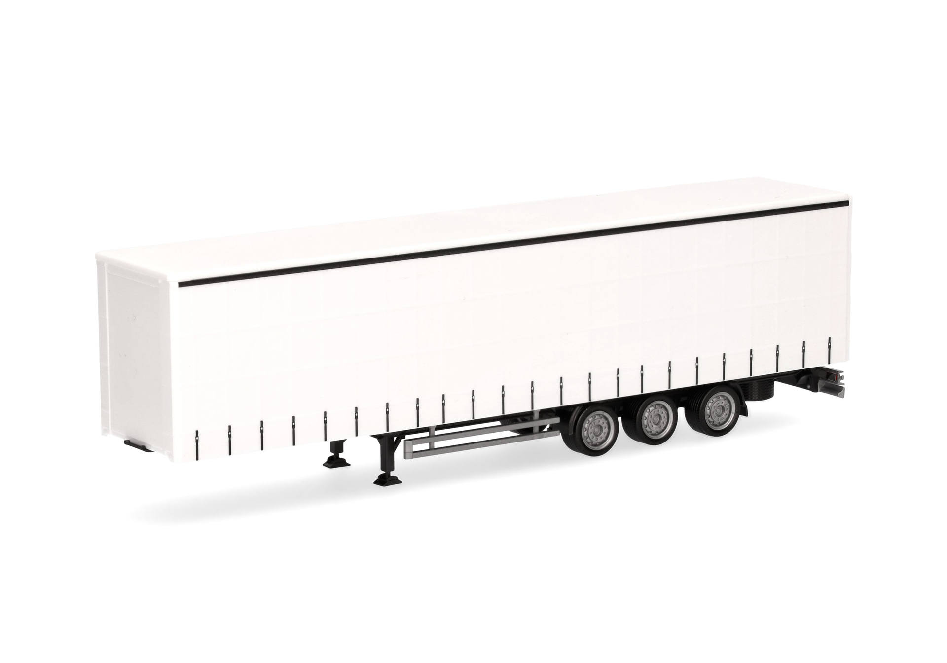 Lowliner curtain canvas trailer 3axles, chassis black