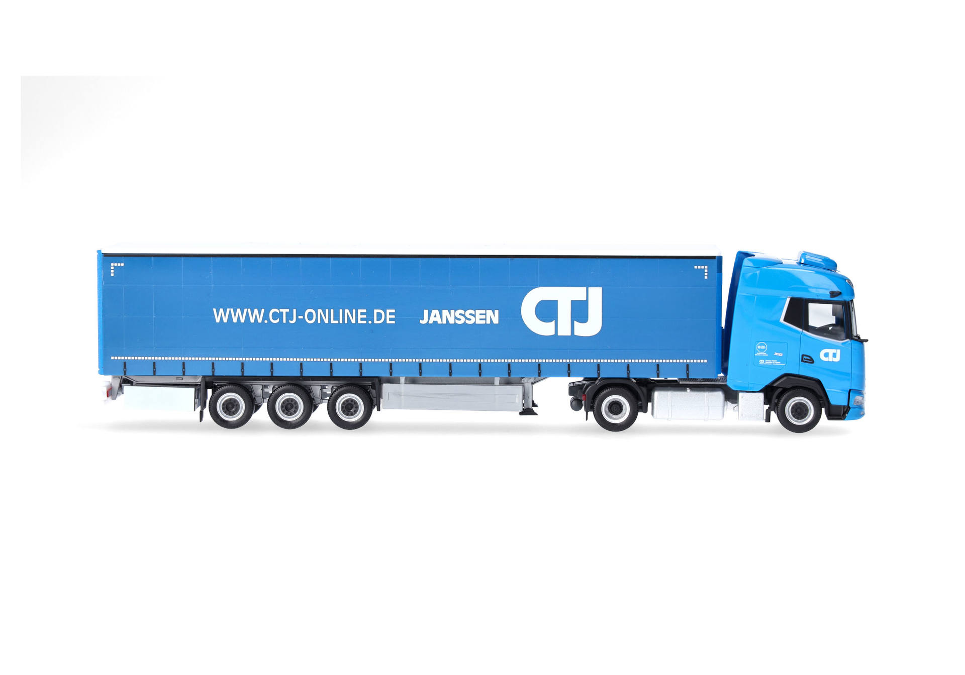 DAF XG Gardinenplanen-Sattelzug "CTJ" (Nordrhein-Westfalen/Dormagen)