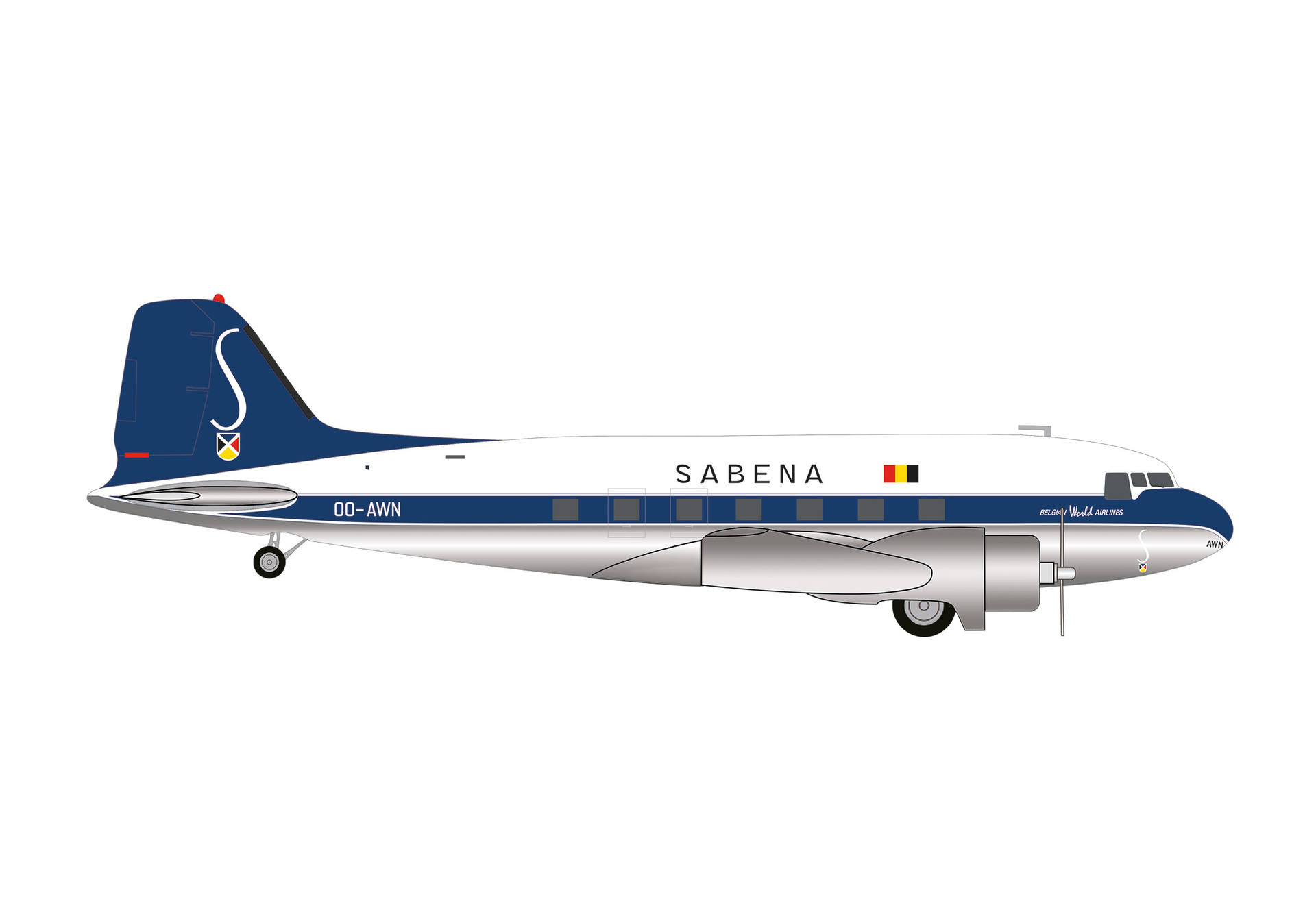 Sabena Douglas DC-3 – OO-AWN