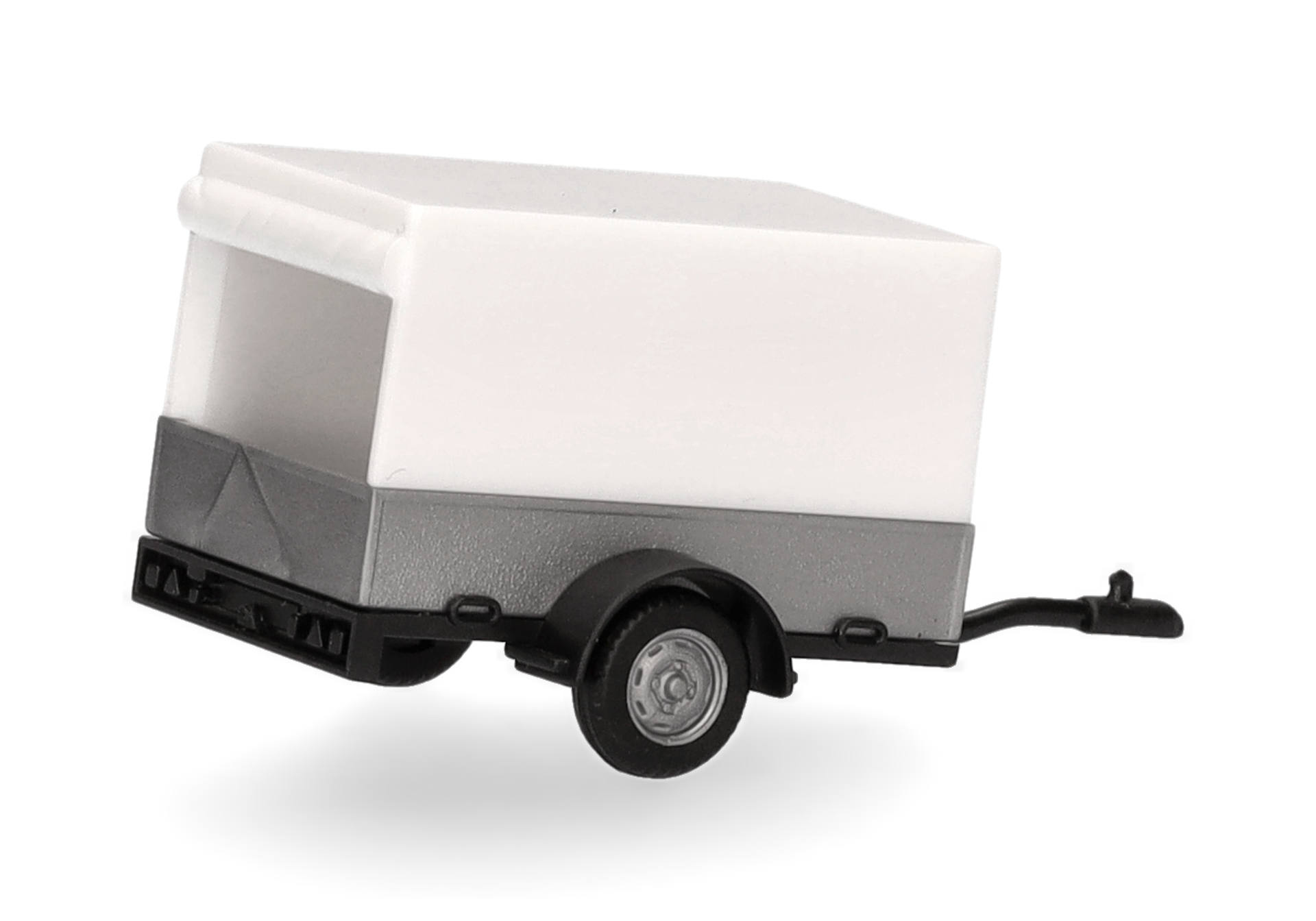 Canvas trailer for passenger cars 1-axle, white