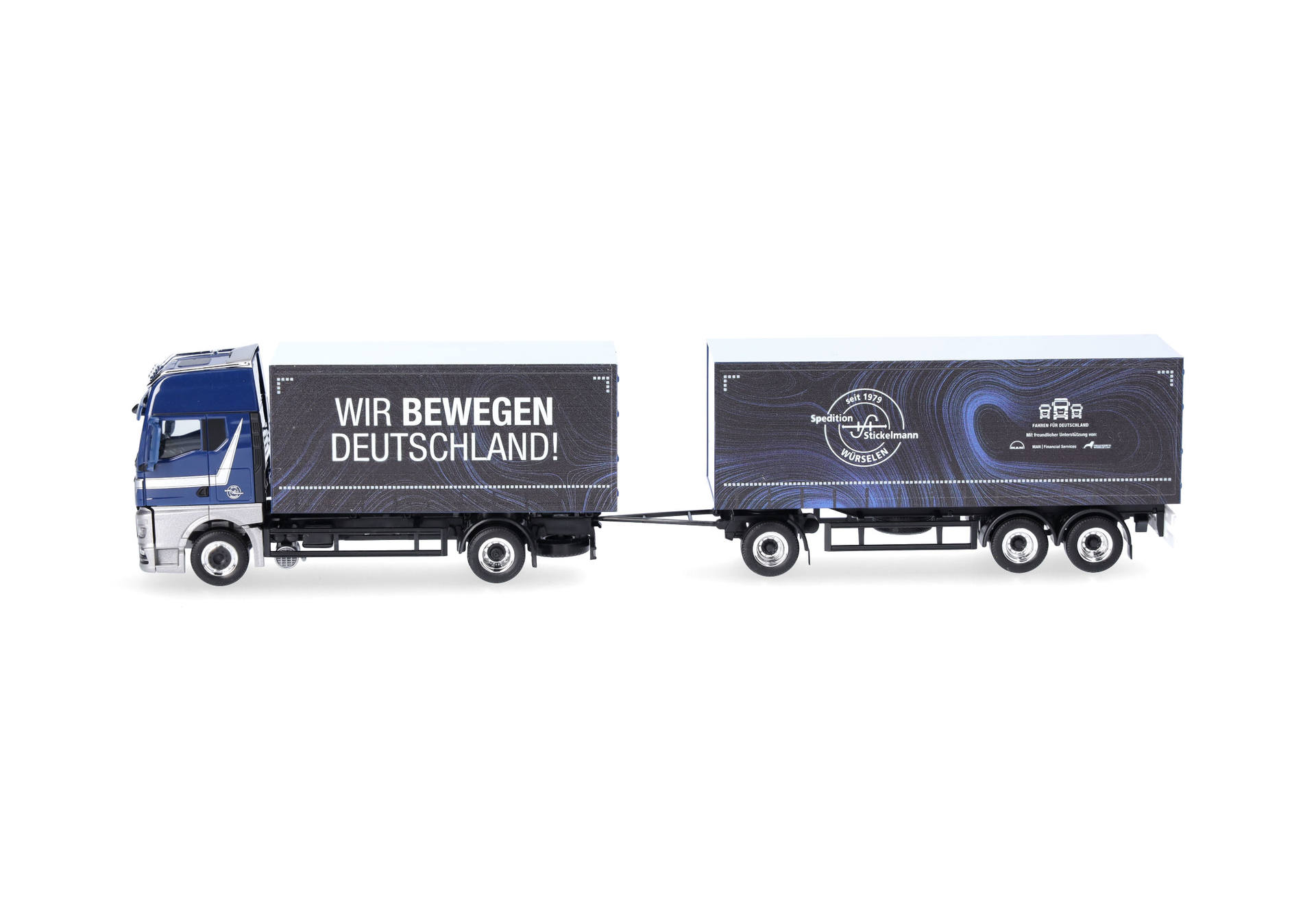 MAN TGX GX Gardinenplanen-Hängerzug "Stickelmann/Wir bewegen Deutschland" (Nordrh.-Westf./Würselen)