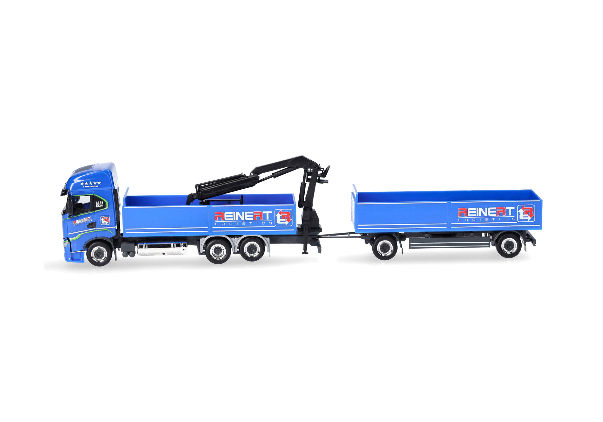 Iveco S-Way LNG planked bed with loading crane "Reinert Logistic" (Saxony / Schleife)