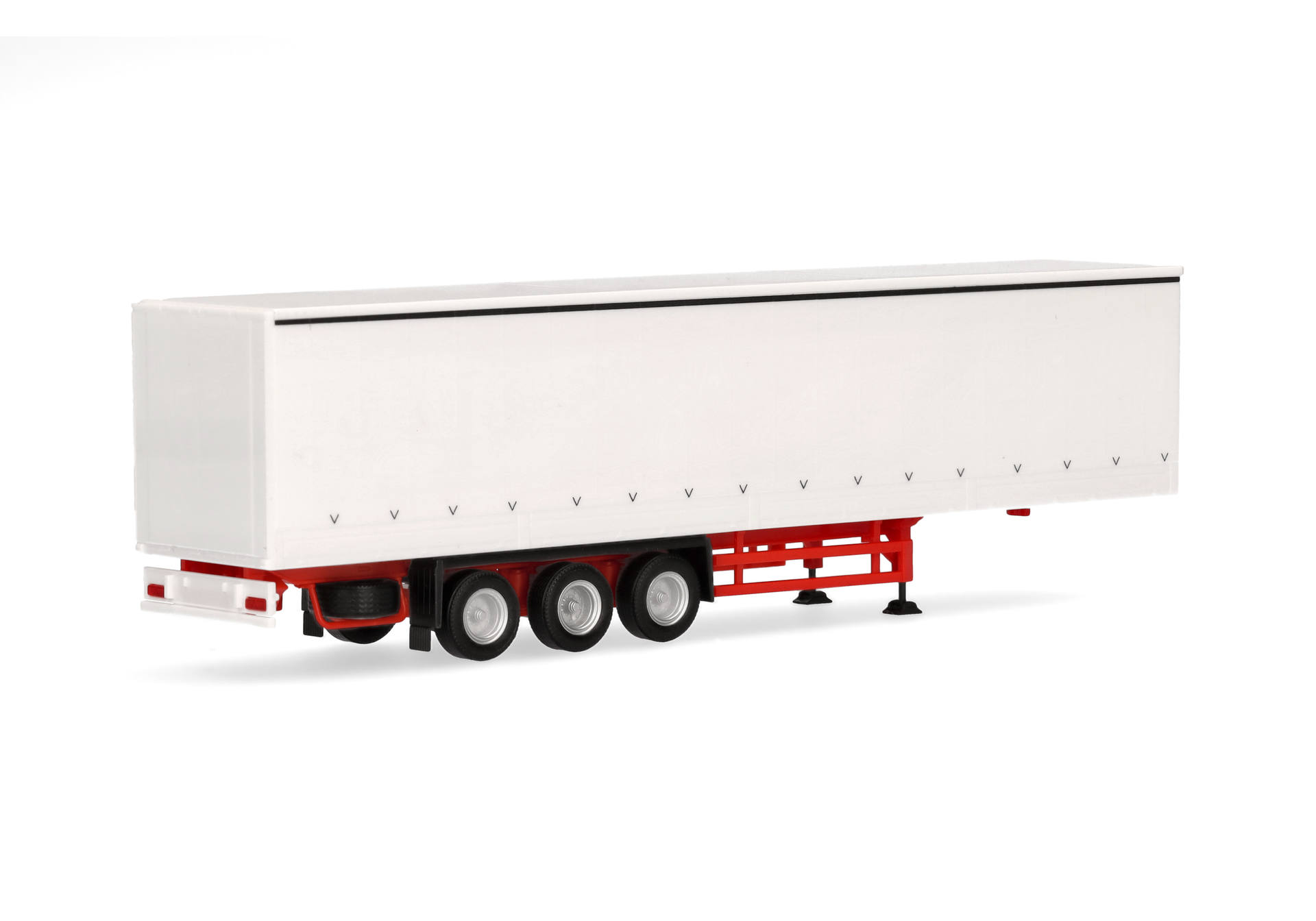 Curtain canvas trailer with side walls, 3-axles, white