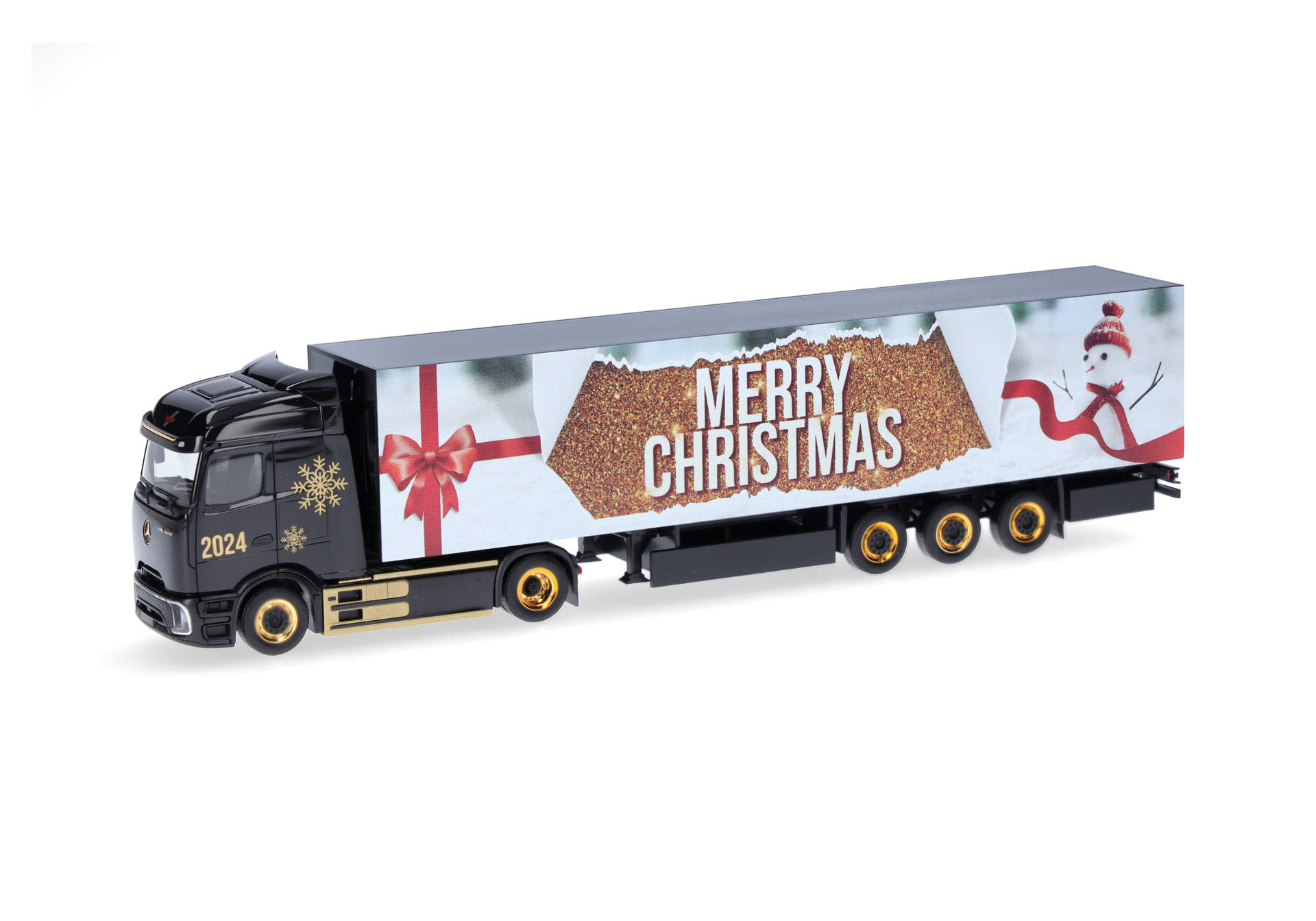 Mercedes-Benz eActros 600 Procabin box semitrailer truck "Christmas 2024"