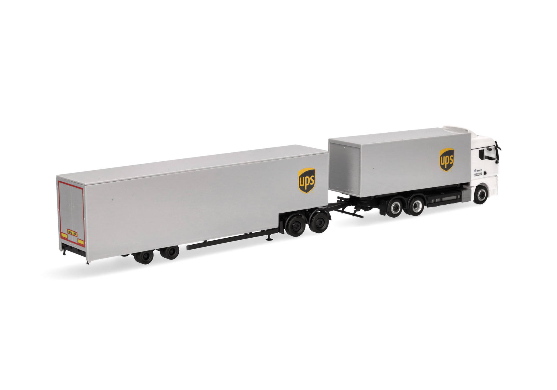 MAN TGX GM interchangeable box truck with jumbo box trailer "UPS"