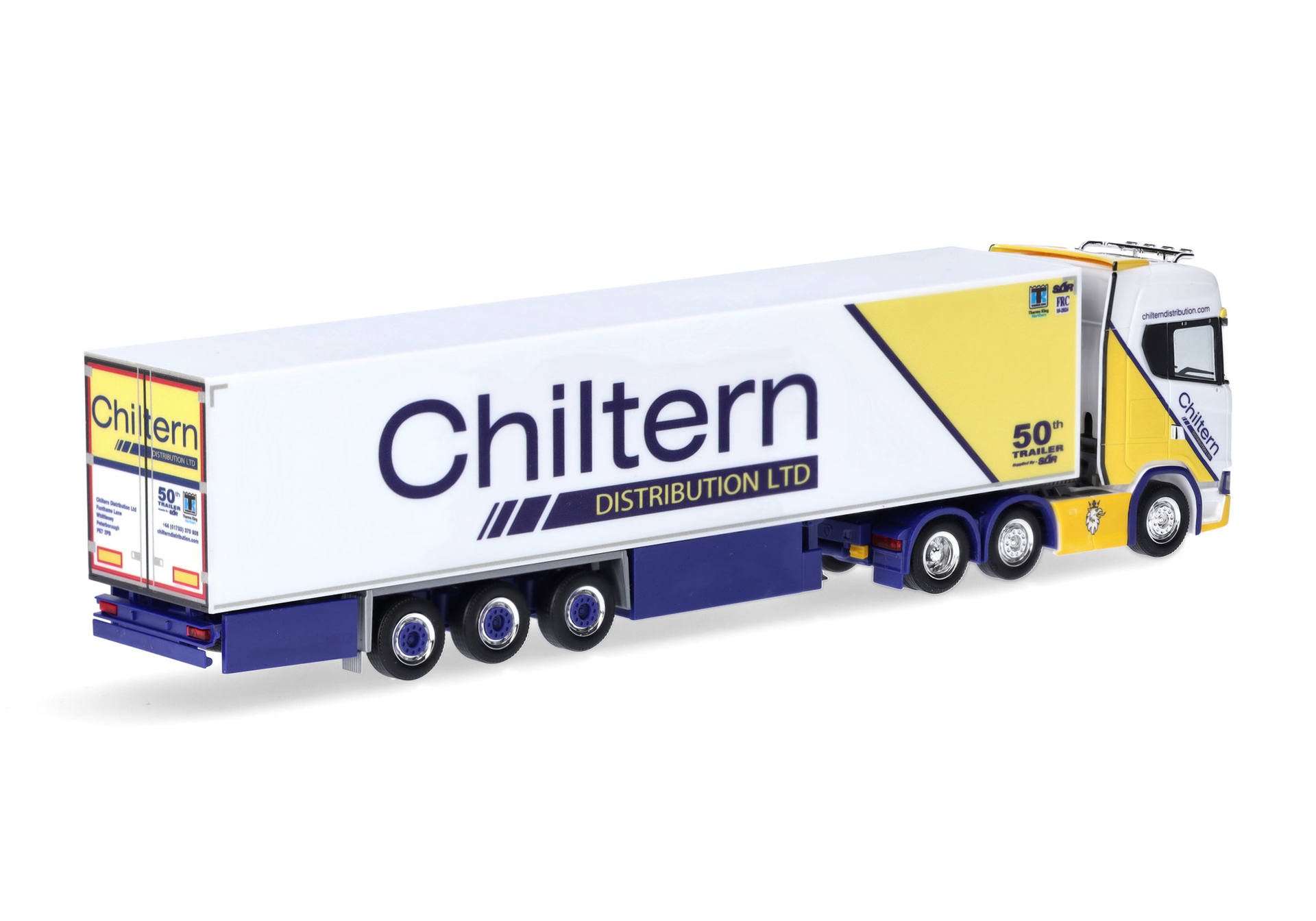 Scania CS 20 HD 6x2 refrigerated box semitrailer "Chiltern" (England/Peterborough)