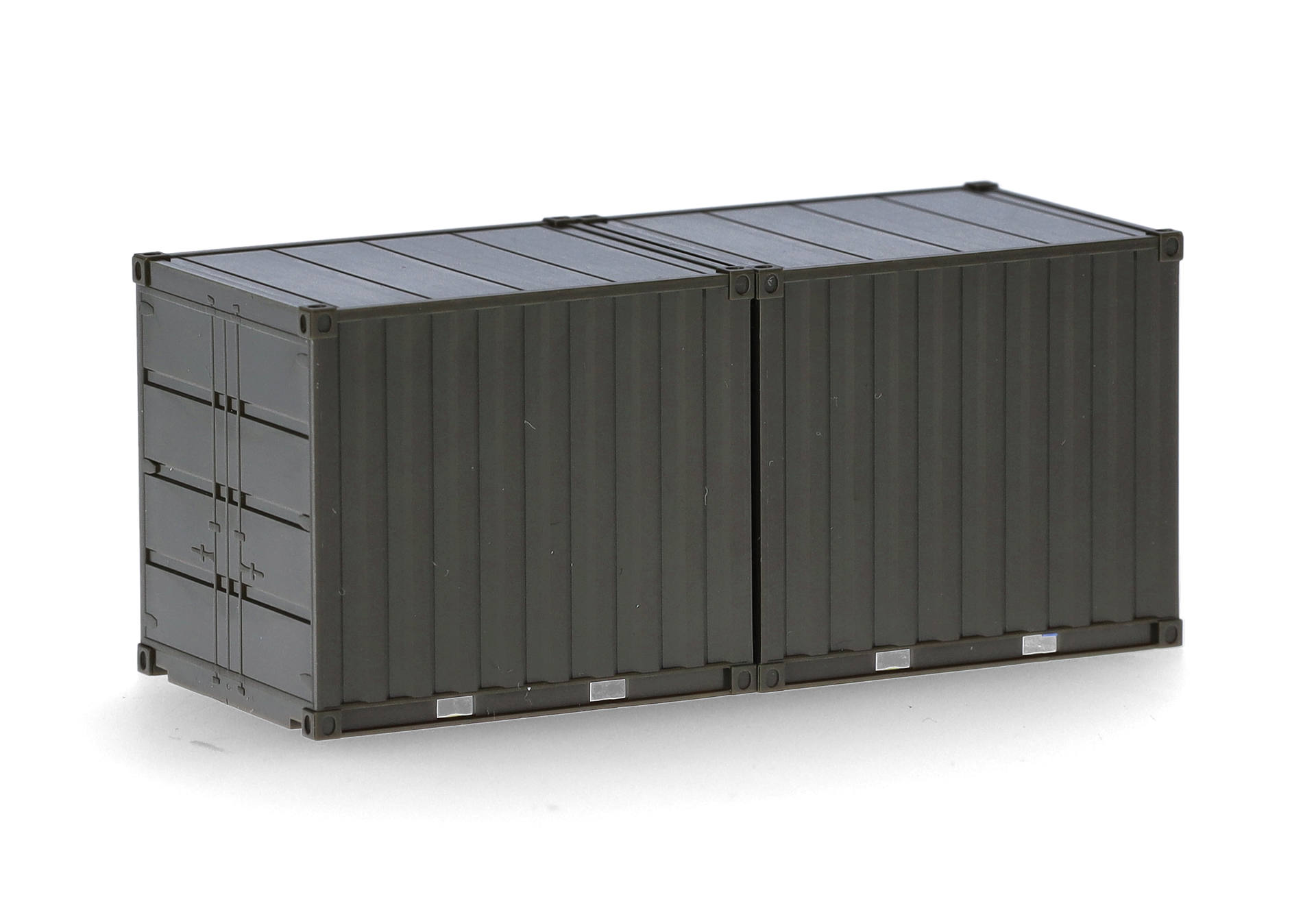 2x 10ft Container "Bundeswehr", Bronzegrün (unbedruckt)