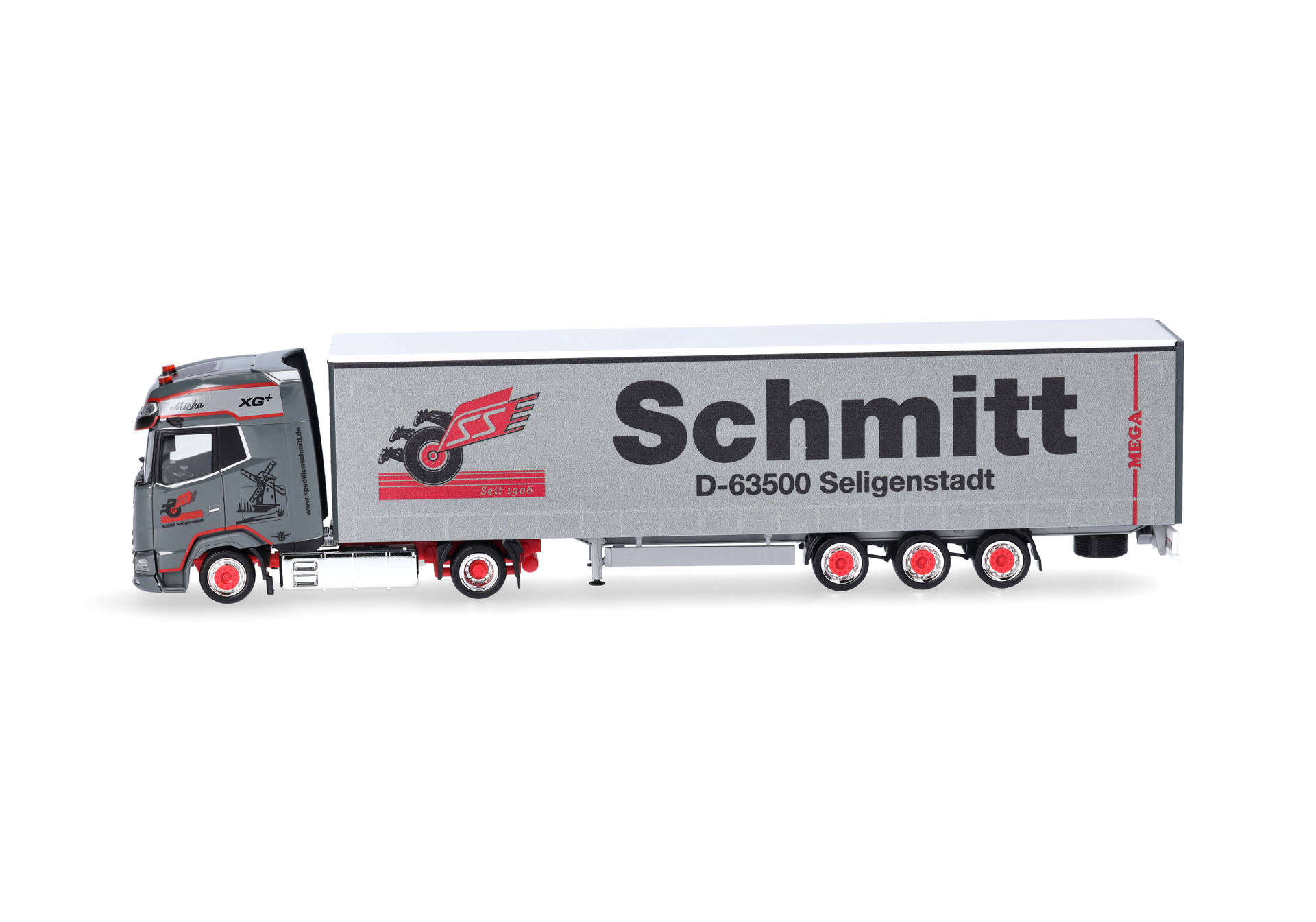 DAF XG+ volume semitrailer "Schmitt Seligenstadt" (Hesse/Seligenstadt)