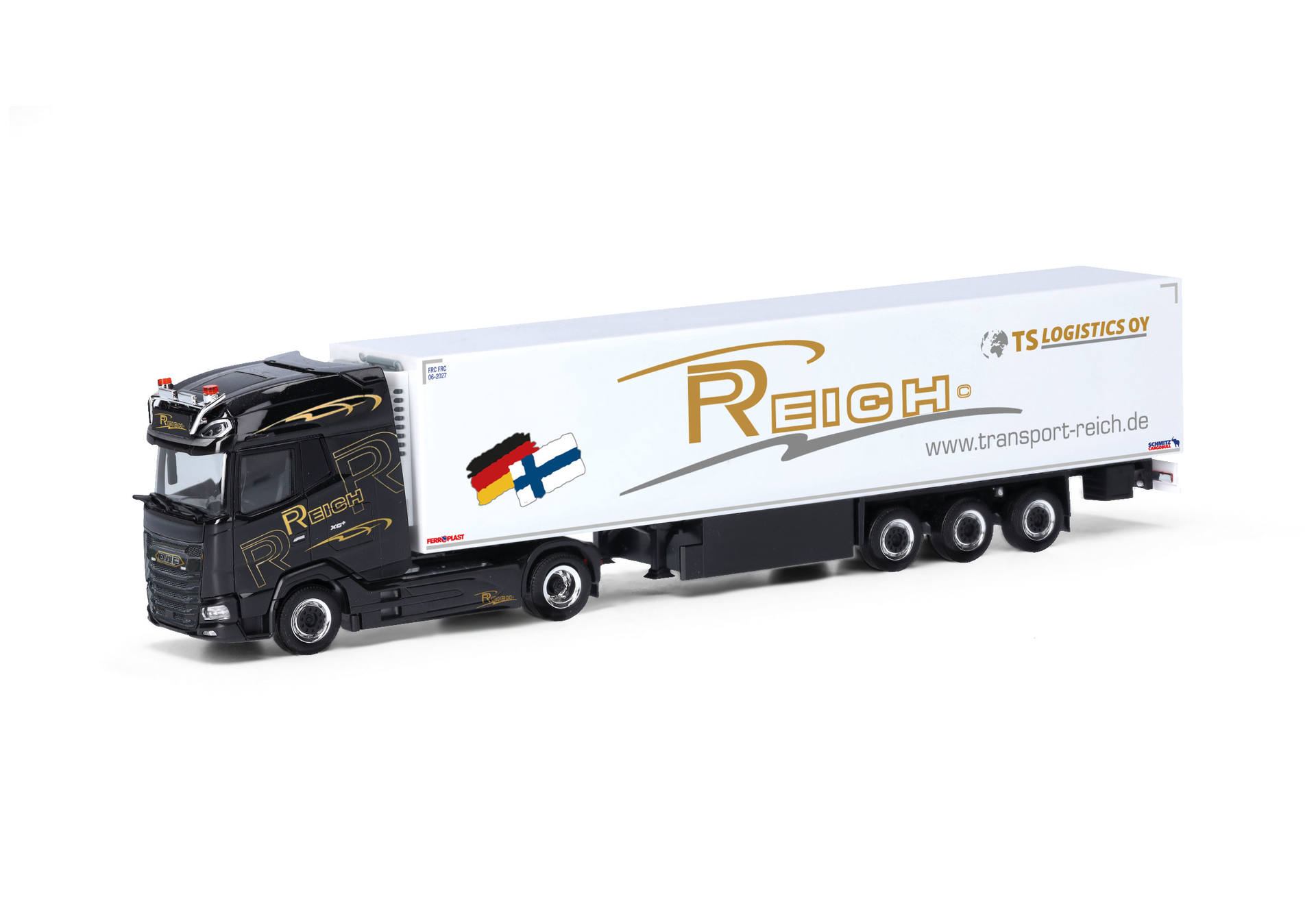 DAF XG+ refrigerated box semitrailer truck "Reich"