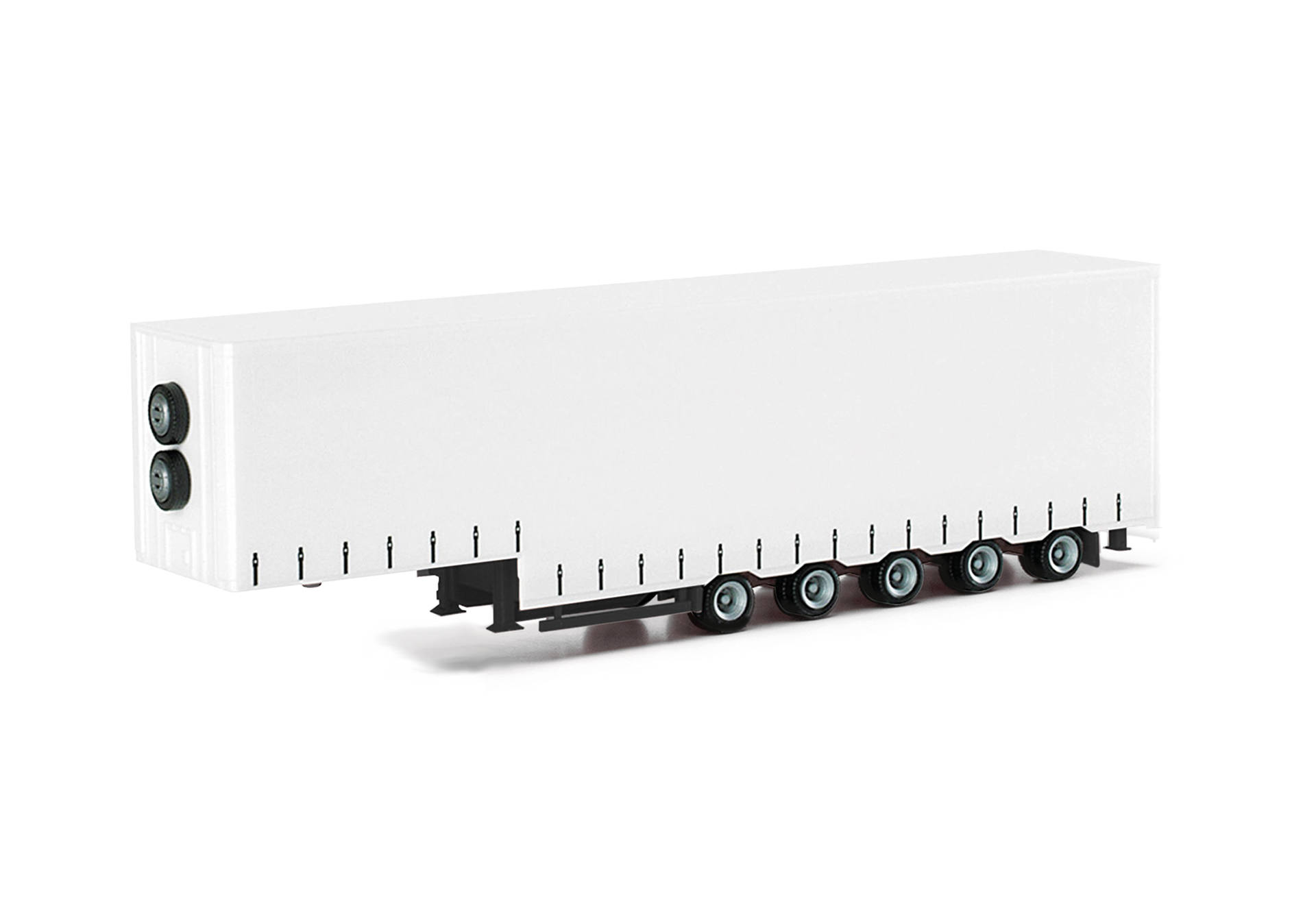 Volume curtain canvas trailer 5axles, chassis black