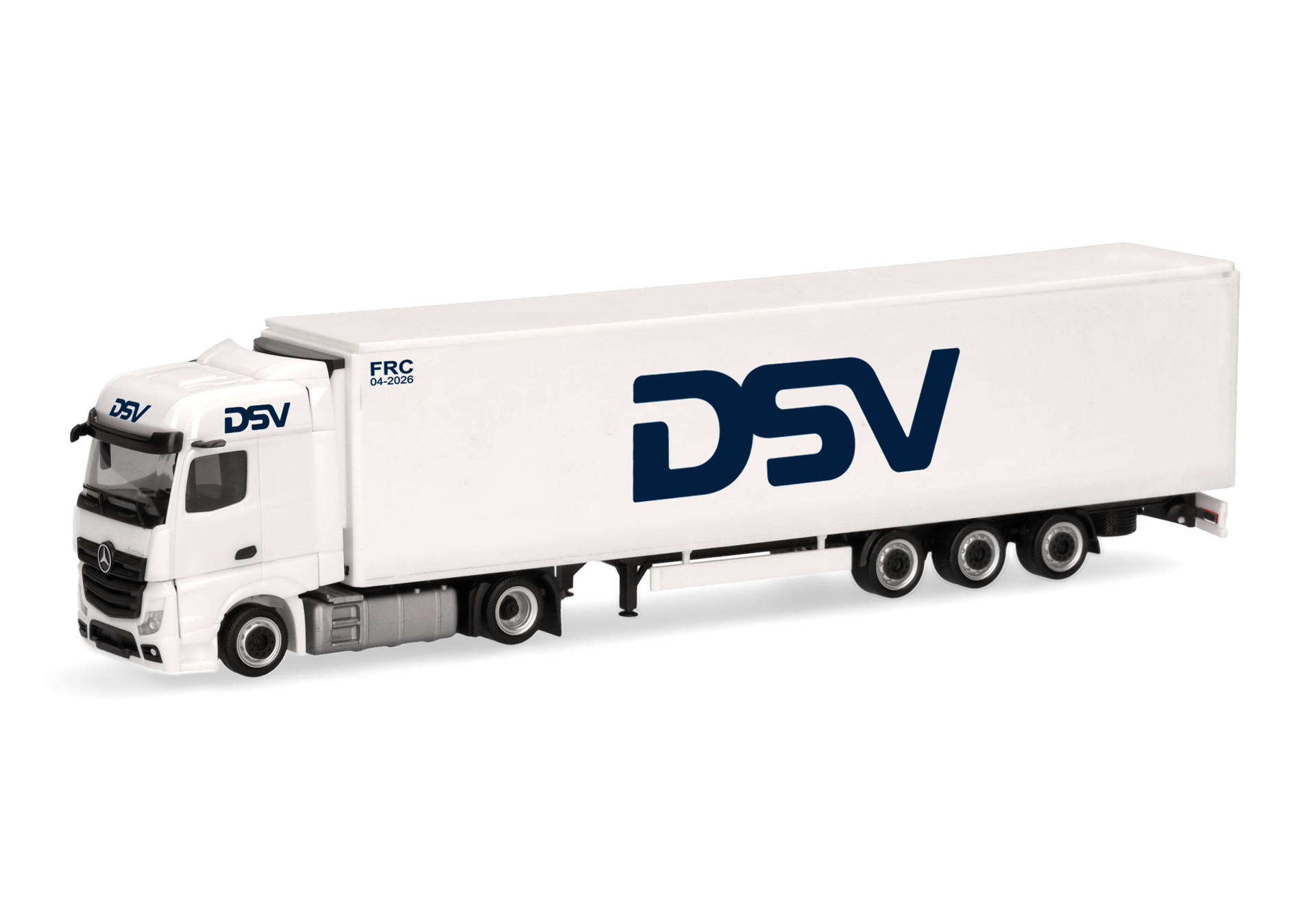 Mercedes-Benz Actros Bigspace Lowliner refrigerated box semitrailer truck "DSV" (Denmark/Hedehusene)
