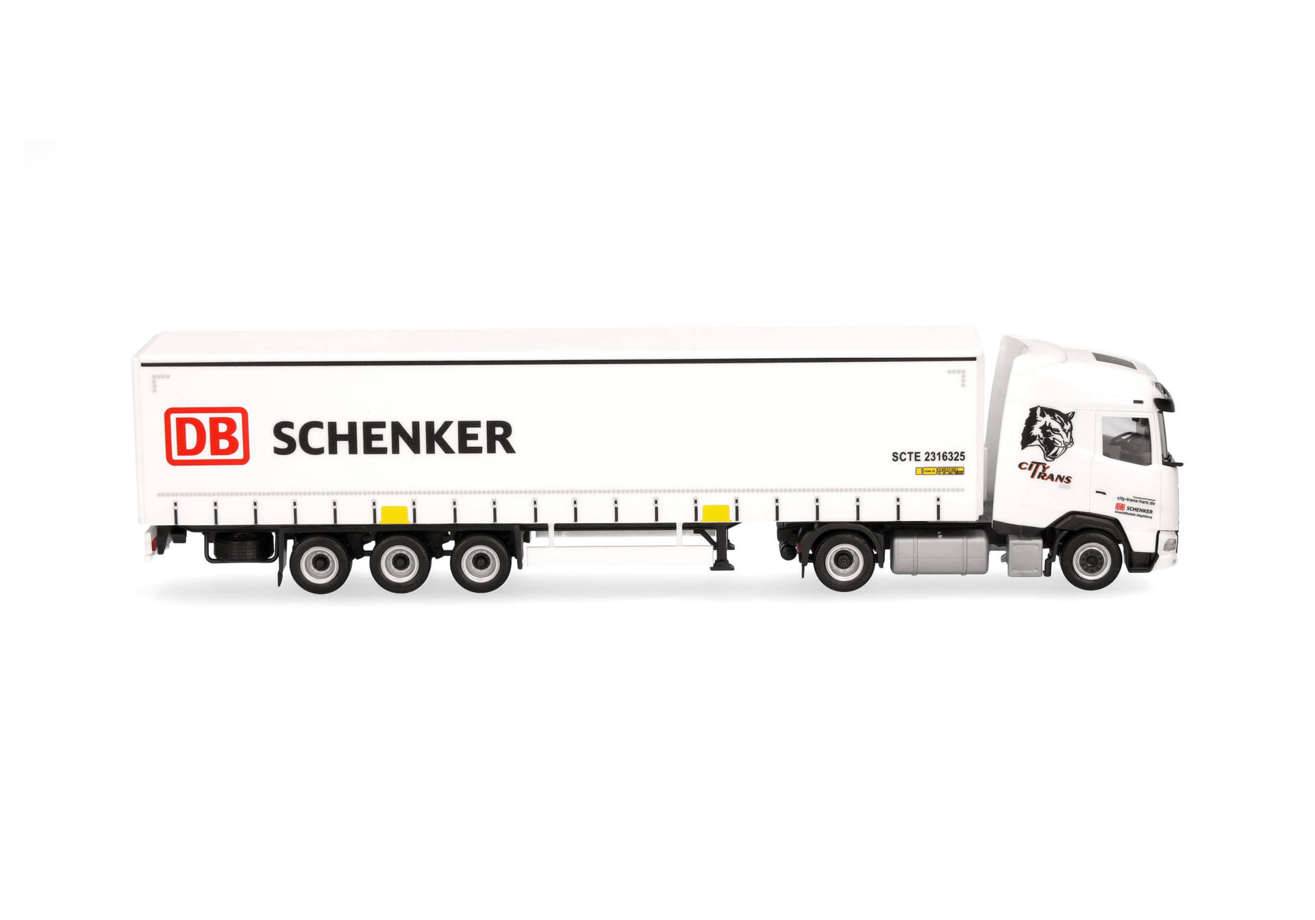 DAF XG curtain canvas semitrailer truck "DB Schenker / City Trans Harz" (Saxony-Anhalt/Wernigerode)