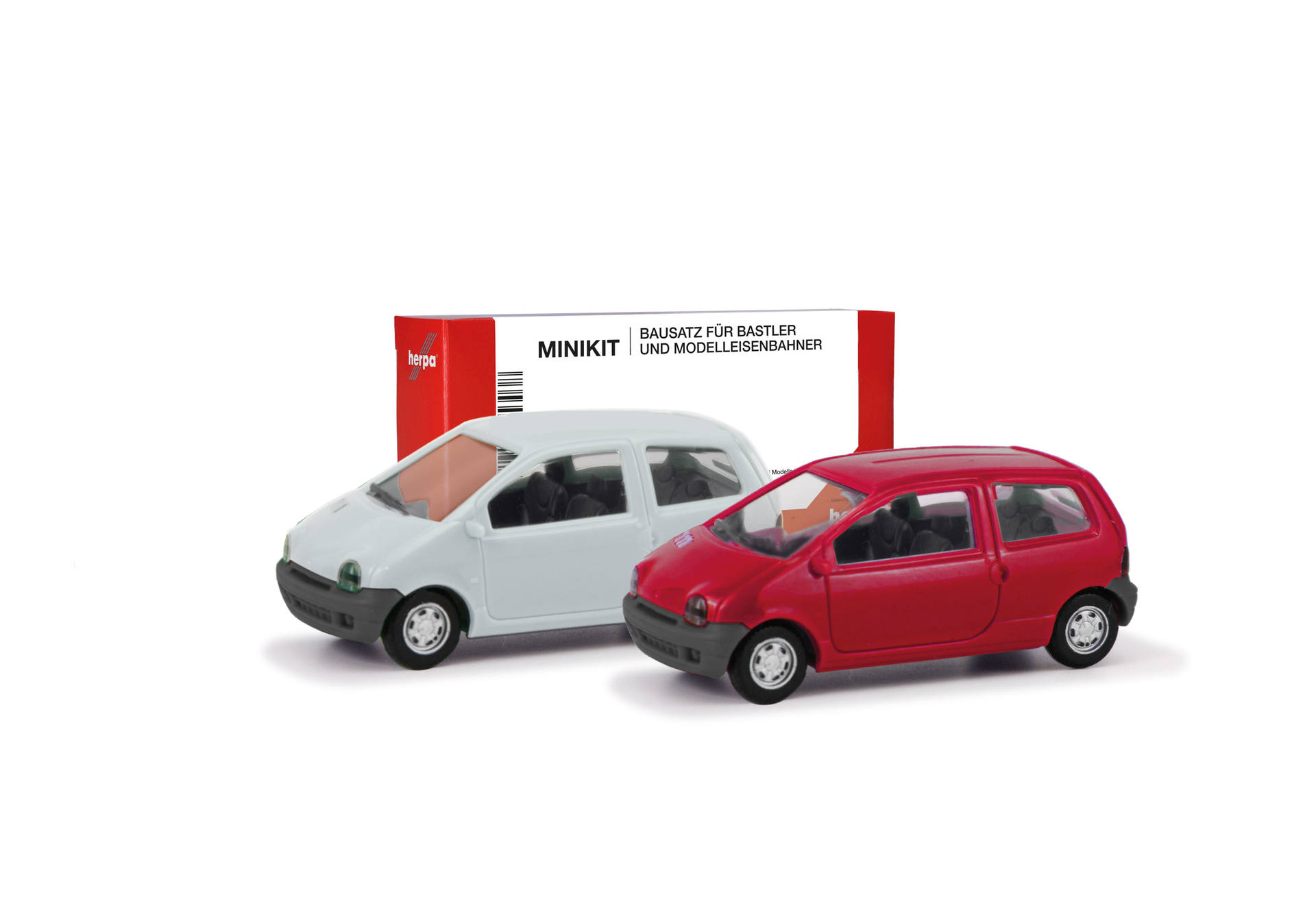 Herpa MiniKit: Renault Twingo, 2er-Set, Vermehlo Vivo/Jaune Vanille