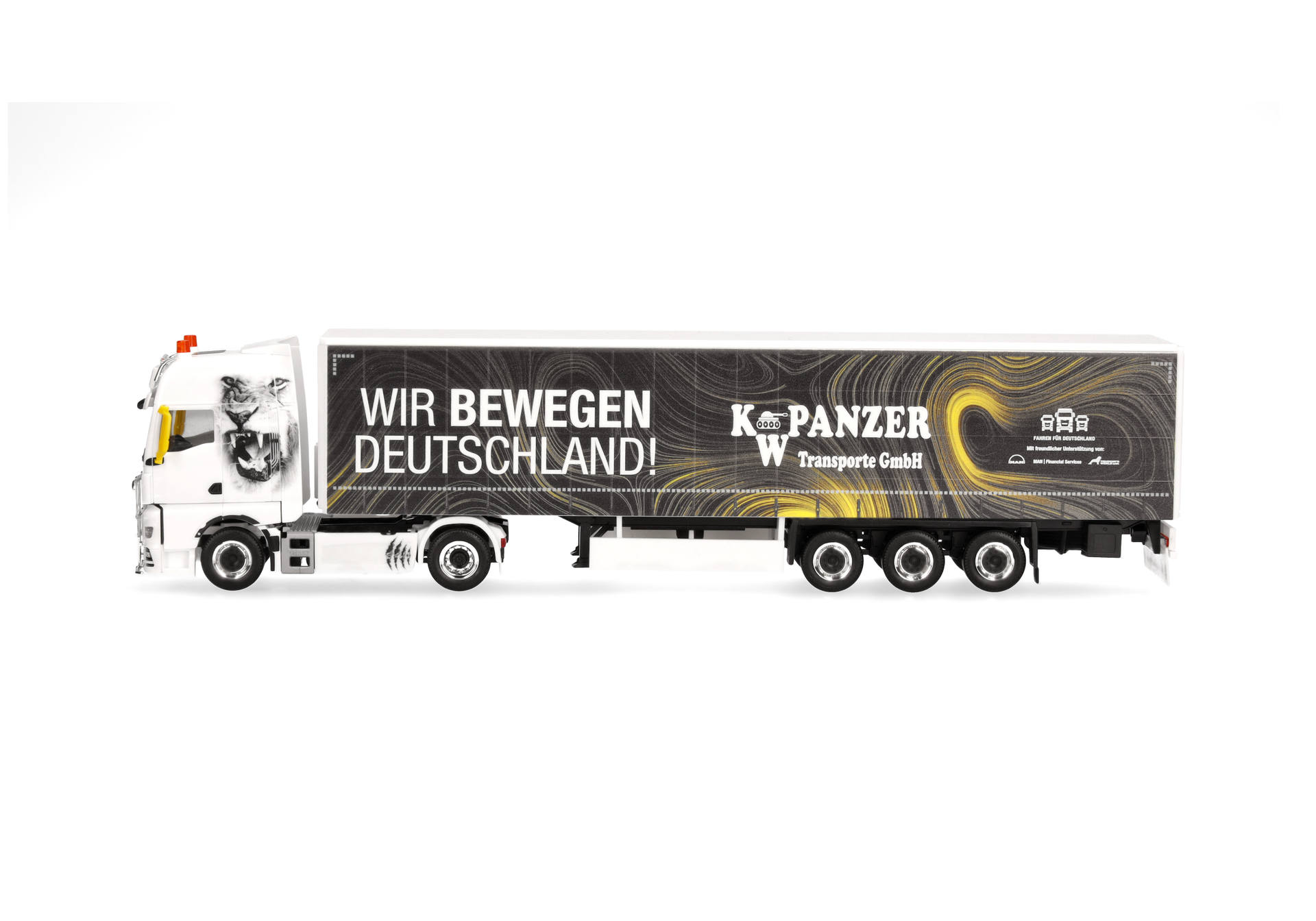 MAN TGX GX Gardinenplanen-Sattelzug "K.W. Panzer / Wir bewegen Deutschland"