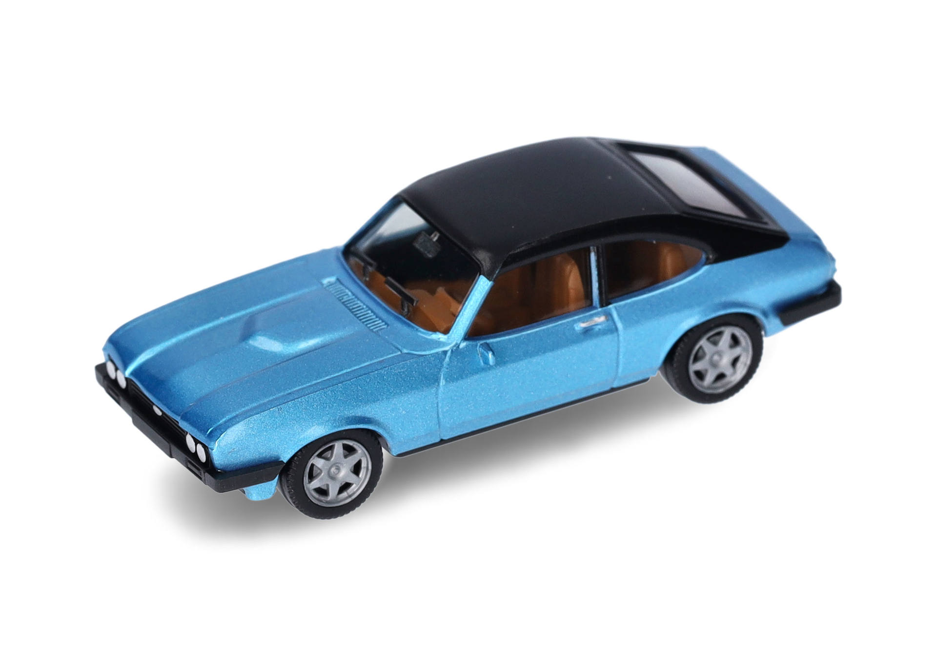 Ford Capri II with vinyl roof, miami blue metallic