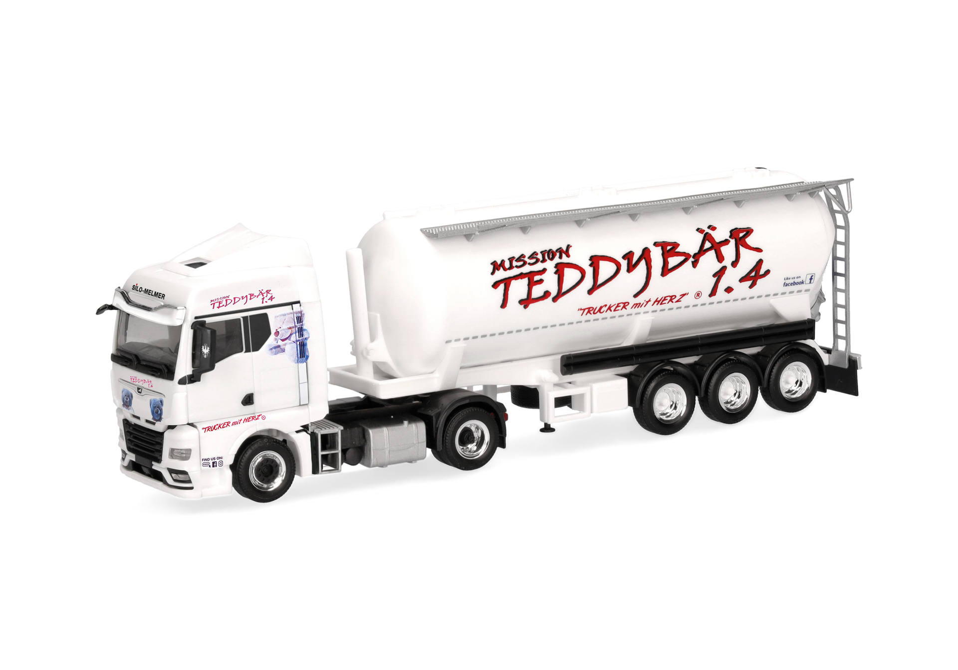 MAN TGX GM bulk semitrailer truck "Silo Melmer / teddy bear 1.4" (Austria/Imst)