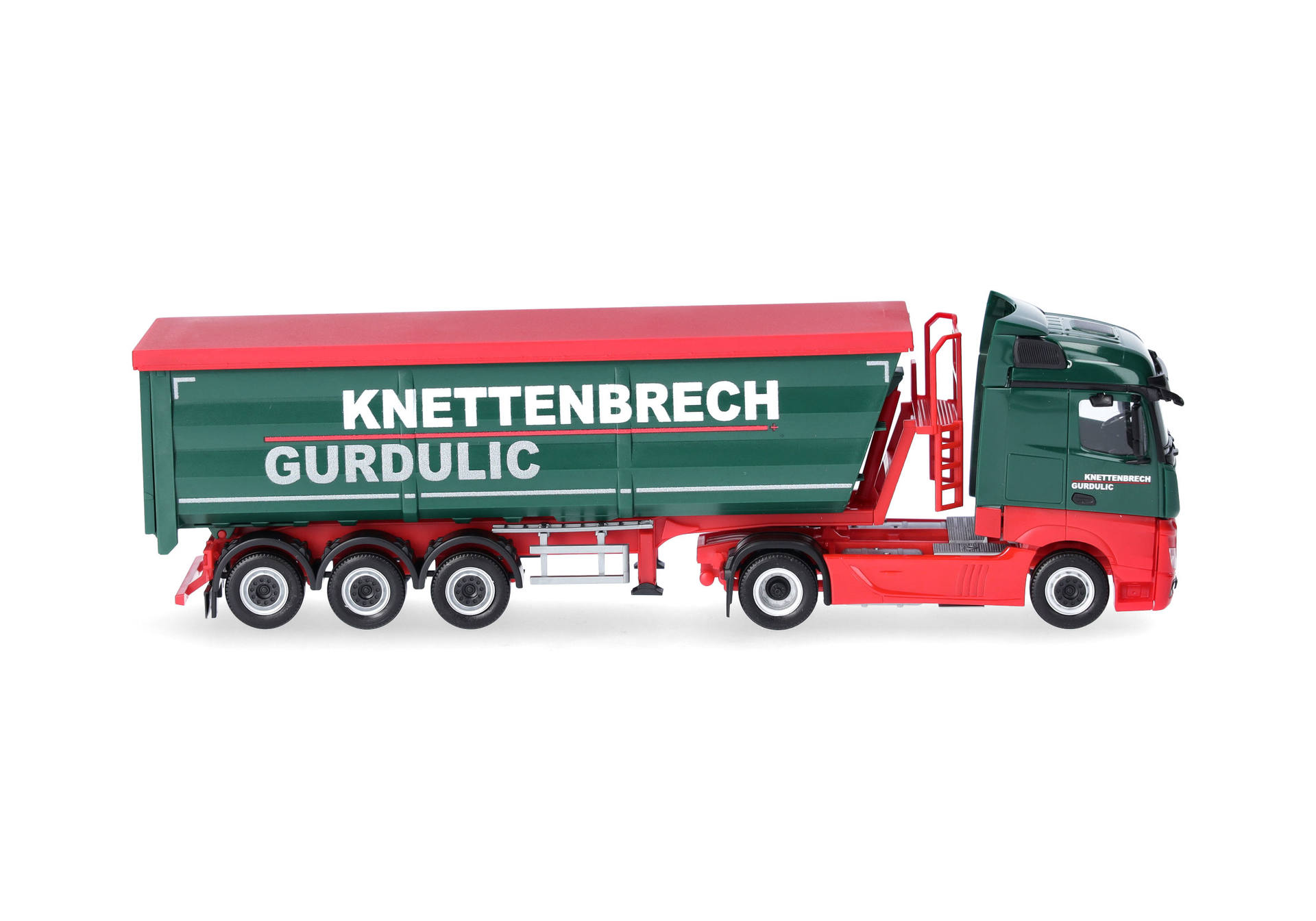 Mercedes Benz Actros steel dump semitrailer truck "Knettenbrech & Gurdulic" (Hesse/Wiesbaden)