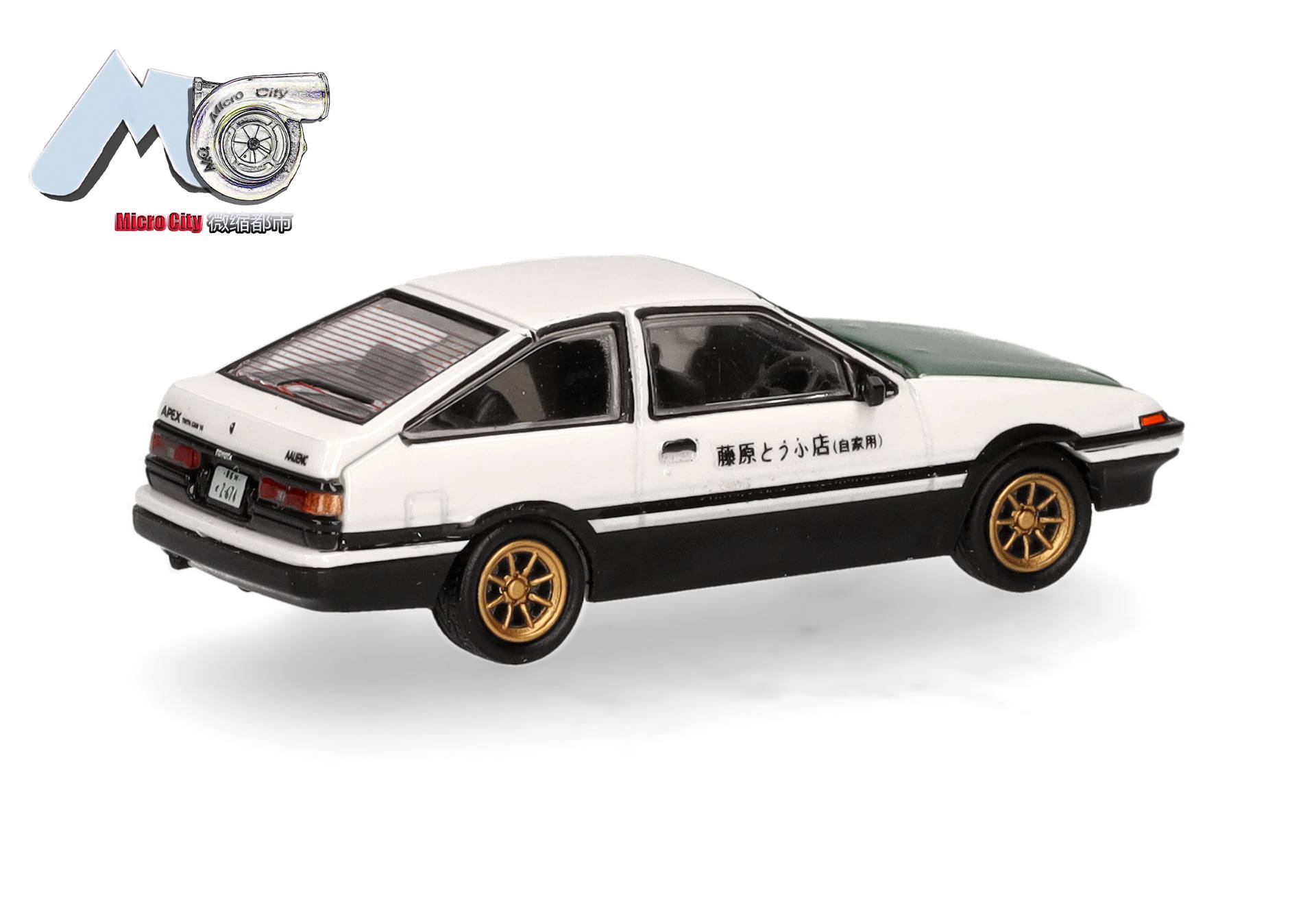 MicroCity: Toyota Corolla AE86 (1983-1985), white/green