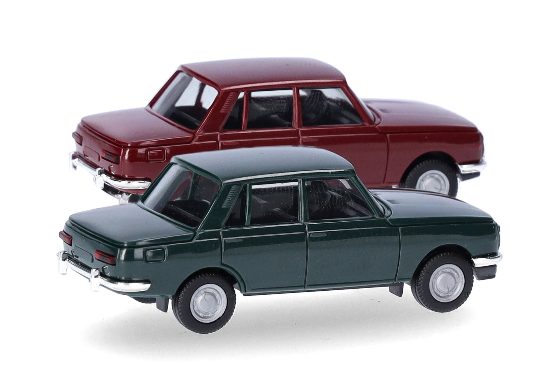 Herpa MiniKit: Wartburg 353 '66, set of 2, carmine red/atlantic green