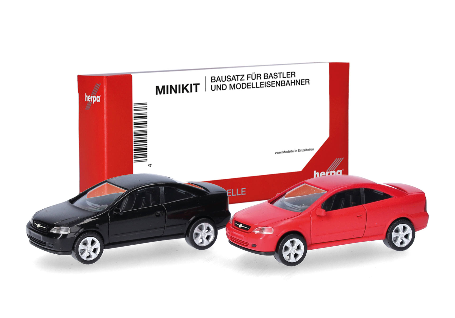 Herpa MiniKit: Opel Coupé (2000), black and magma red, 2 pieces