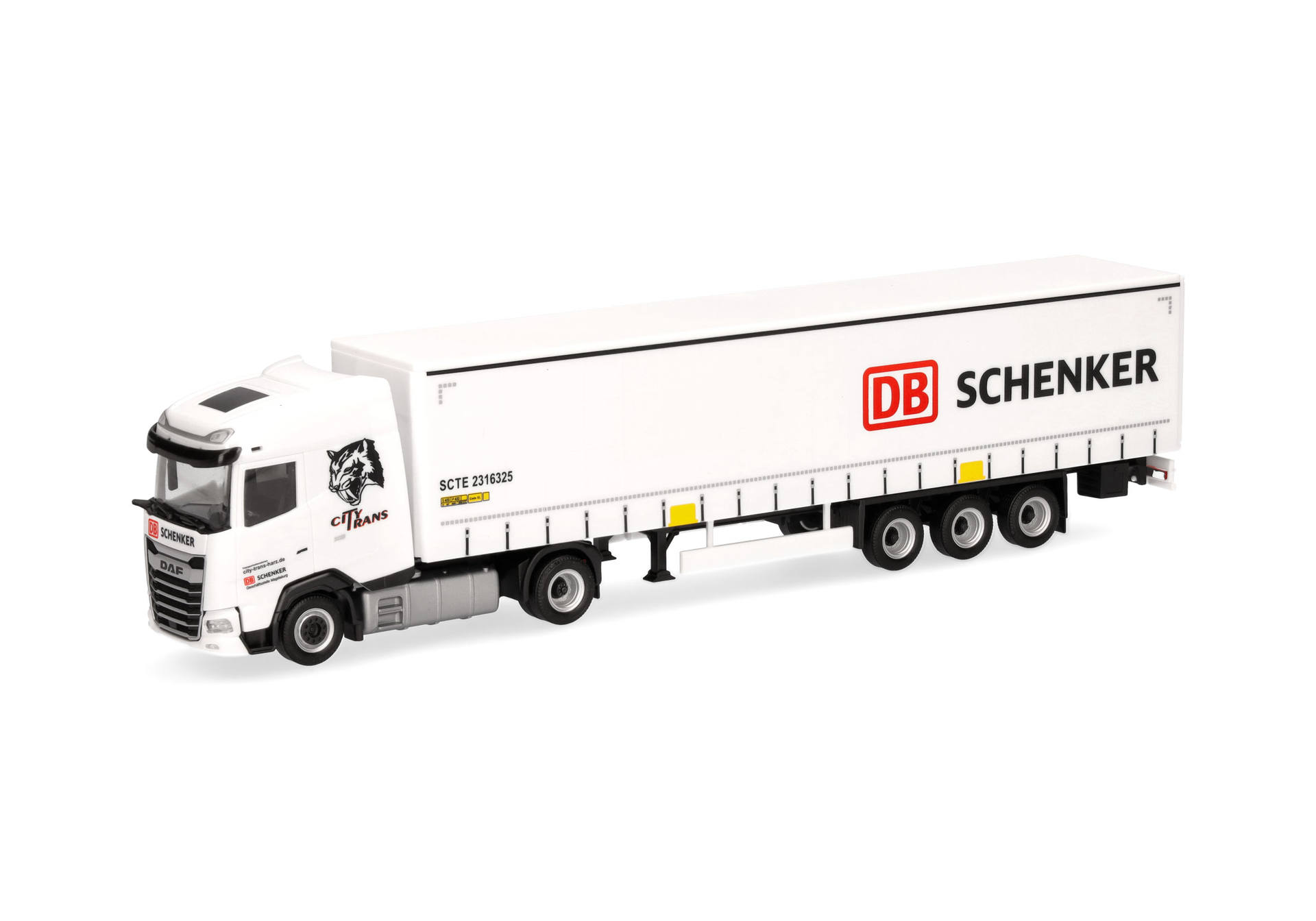 DAF XG curtain canvas semitrailer truck "DB Schenker / City Trans Harz" (Saxony-Anhalt/Wernigerode)