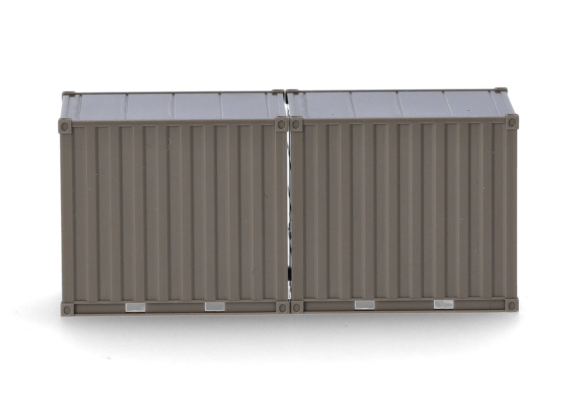 2x 10ft Container "Heer" (army), brown grey (undecorated)