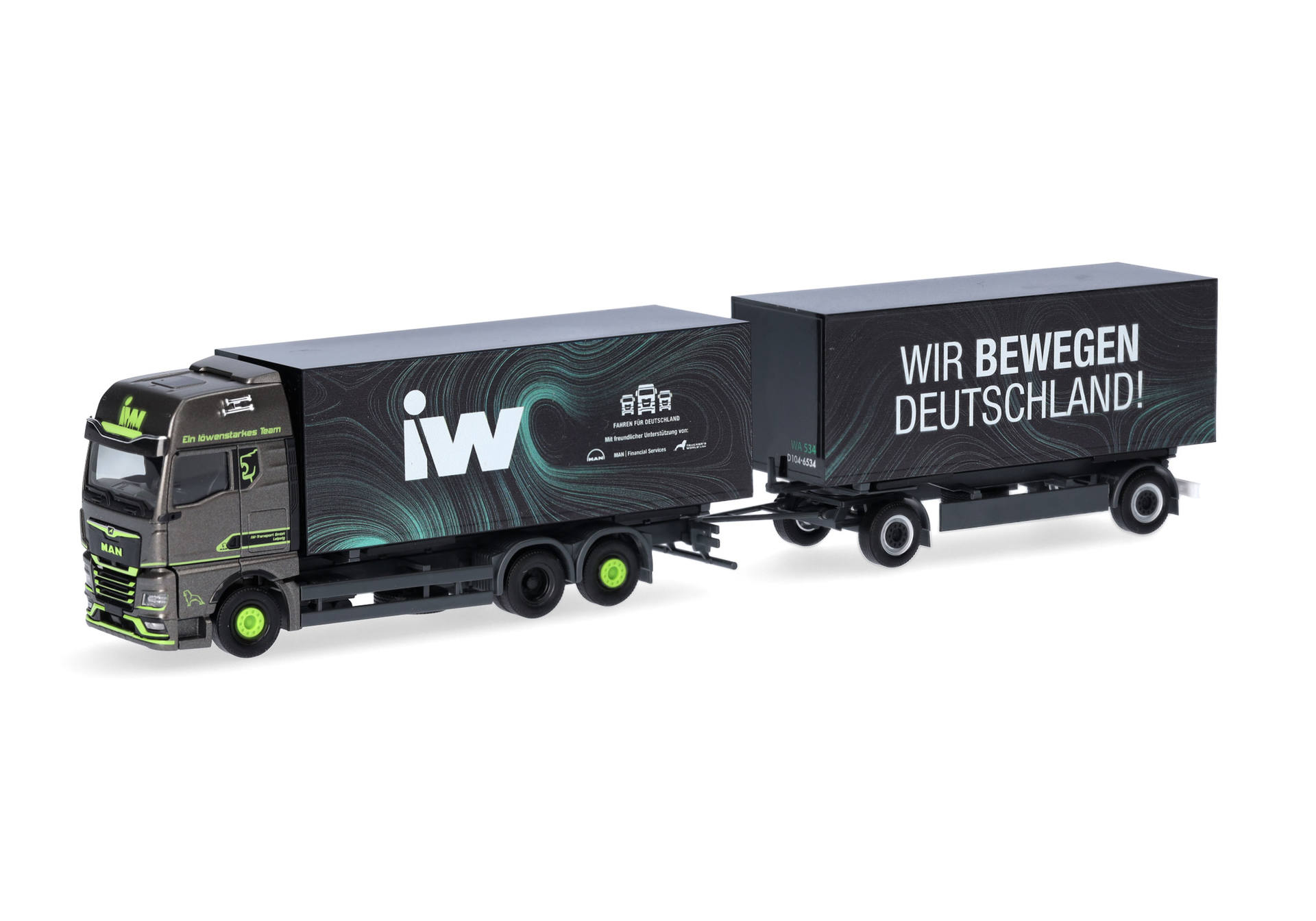 MAN TGX GX interchangeable box trailer "IW / Wir bewegen Deutschland" (Saxony/Leipzig)