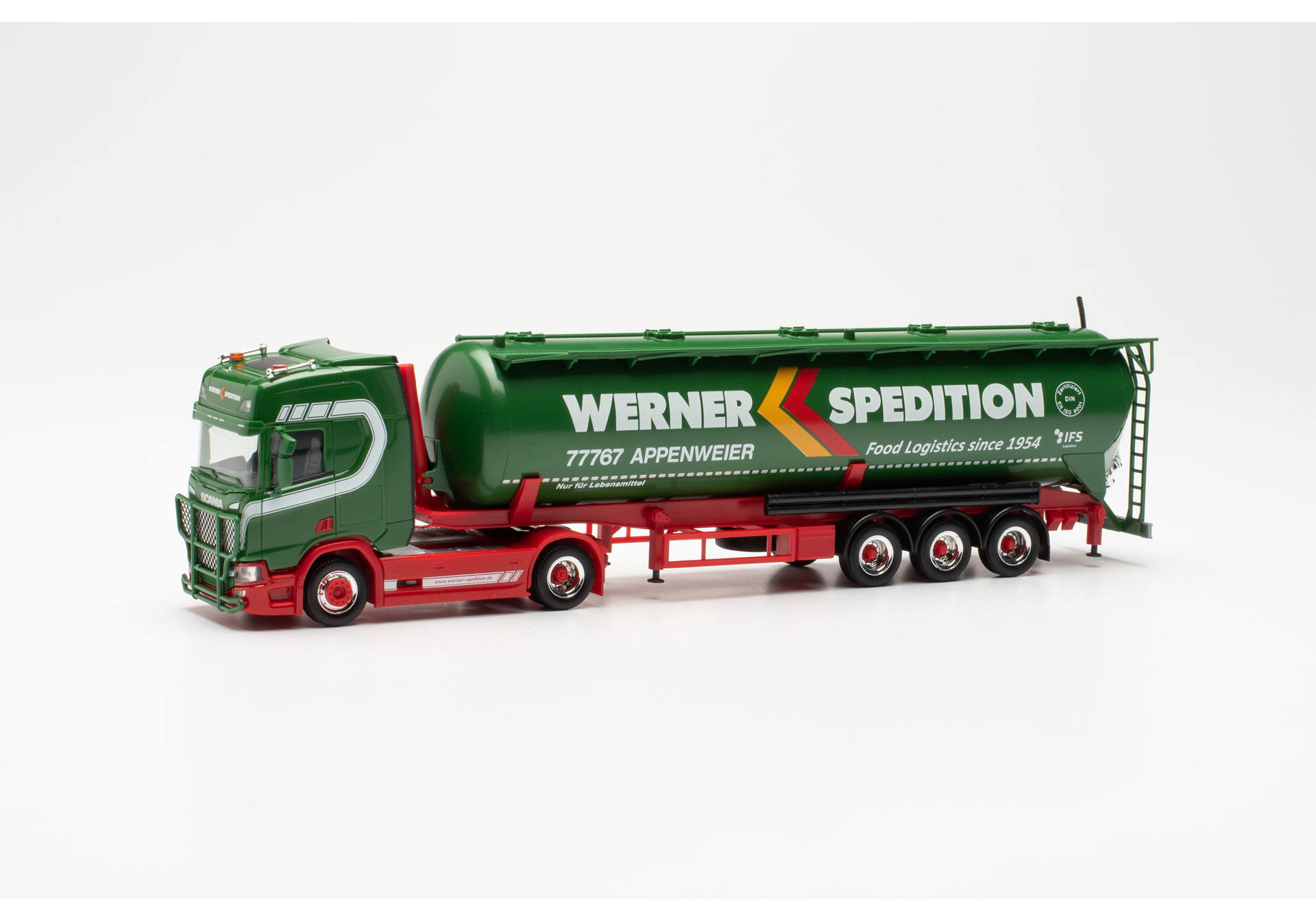 Scania CR20 HD silo semitrailer truck Feldbinder 60m³ „Spedition Werner”