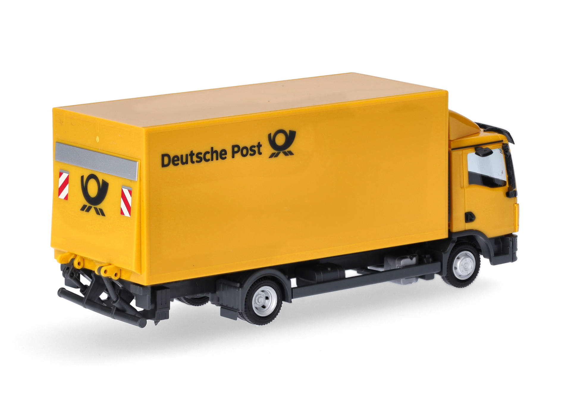 MAN TGL box truck with loading platform "Post"