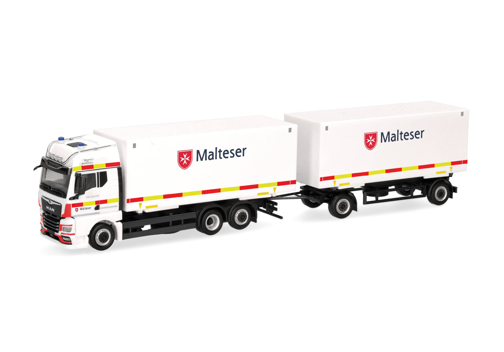 MAN TGX GX interchangeable box trailer truck "Malteser/Bad Reichenhall"