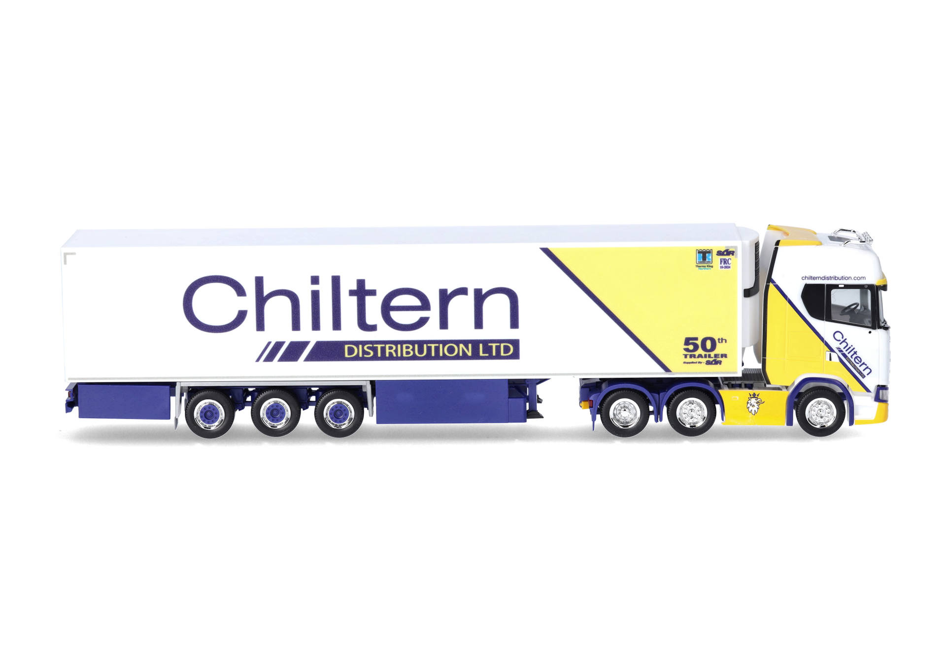 Scania CS 20 HD 6x2 refrigerated box semitrailer "Chiltern" (England/Peterborough)