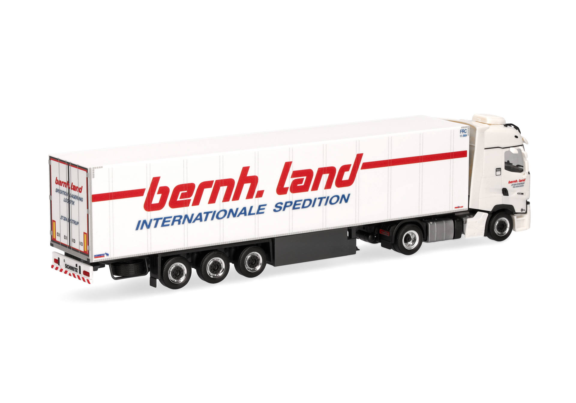 Renault T facelift refrigerated box semitrailer truck "Bernhard Land" (Lower Saxnoy/Eystrup)