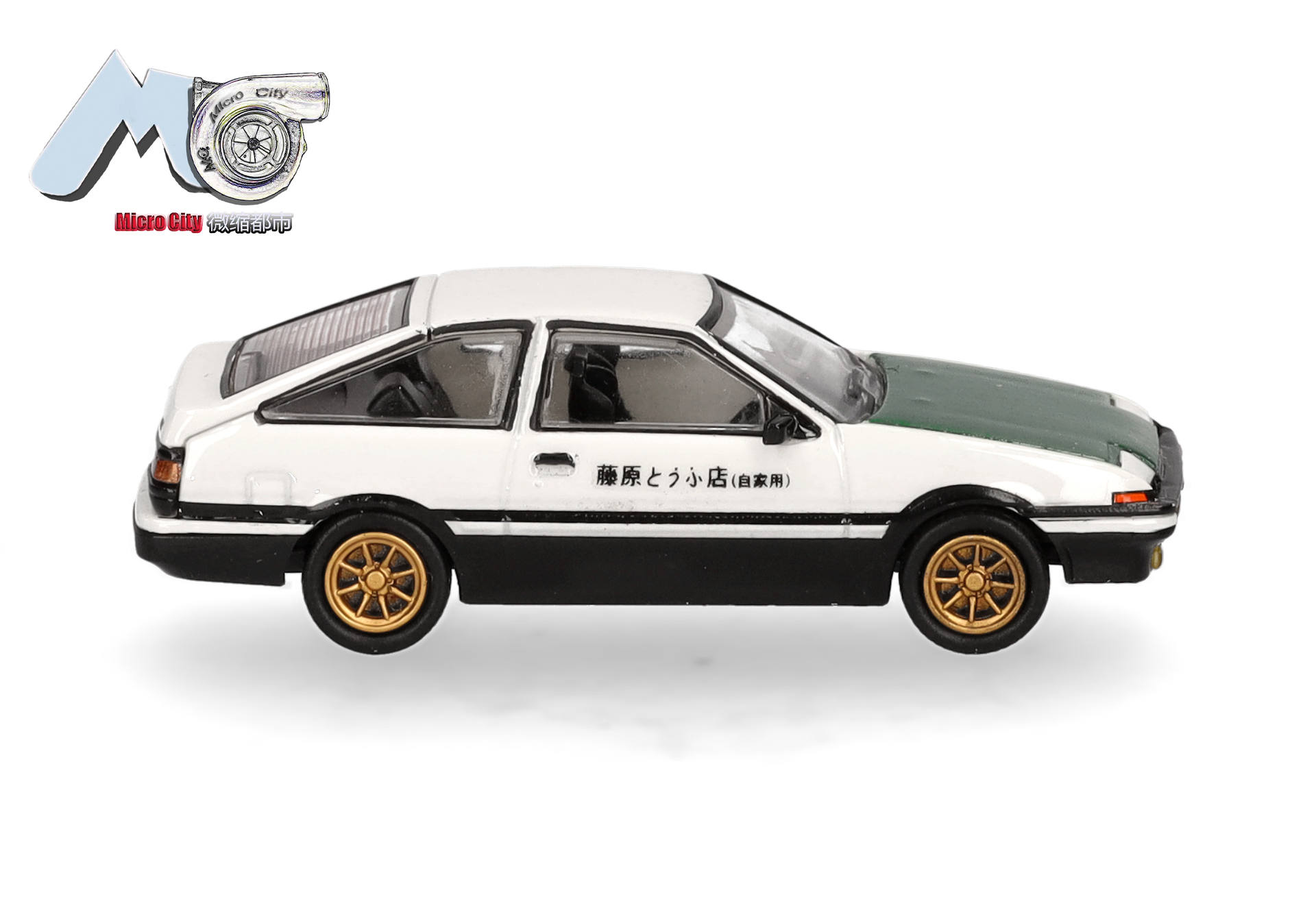 MicroCity: Toyota Corolla AE86 (1983-1985), white/green