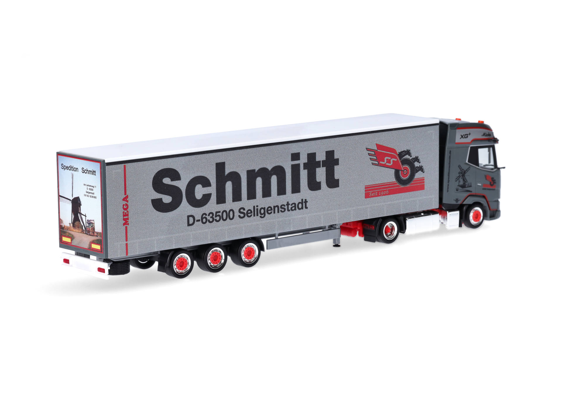DAF XG+ volume semitrailer "Schmitt Seligenstadt" (Hesse/Seligenstadt)