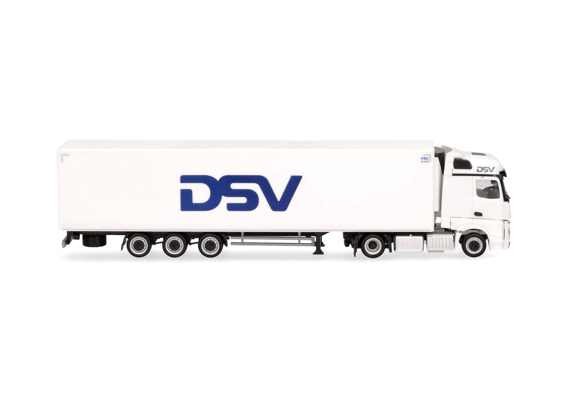 Mercedes-Benz Actros Bigspace Lowliner refrigerated box semitrailer truck "DSV" (Denmark/Hedehusene)