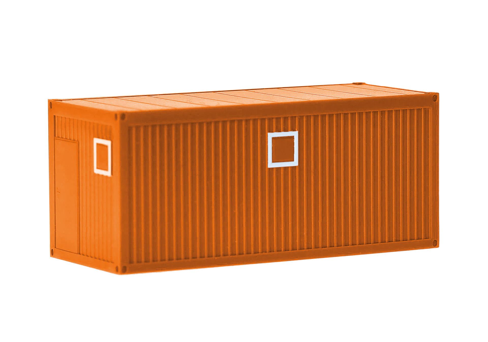 2x Baucontainer, kommunalorange