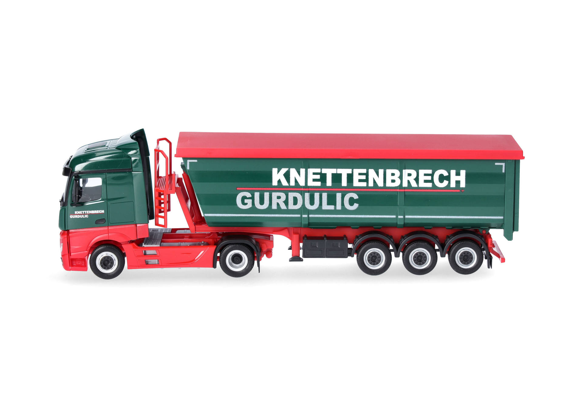 Mercedes Benz Actros steel dump semitrailer truck "Knettenbrech & Gurdulic" (Hesse/Wiesbaden)