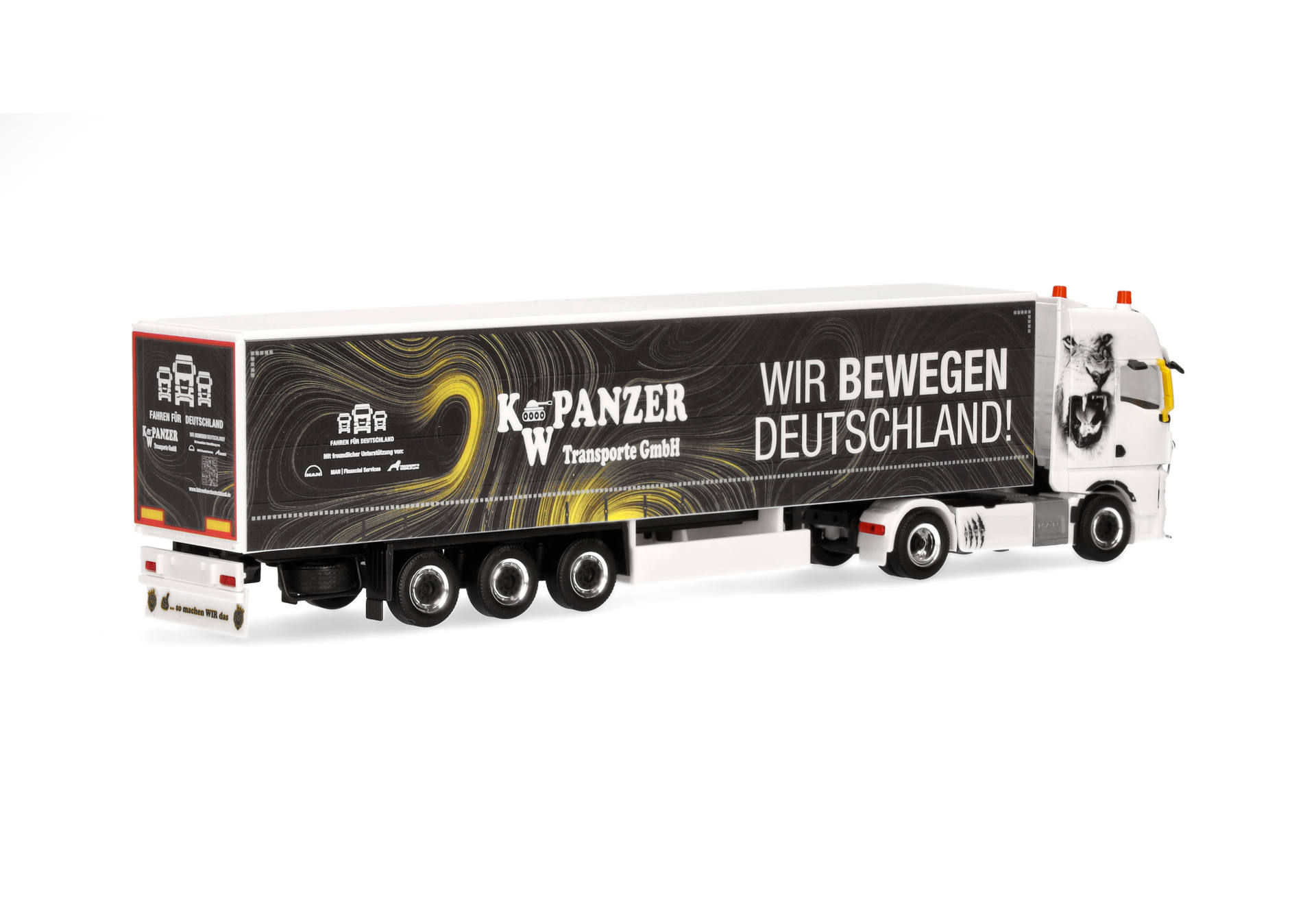 MAN TGX GX Gardinenplanen-Sattelzug "K.W. Panzer / Wir bewegen Deutschland"