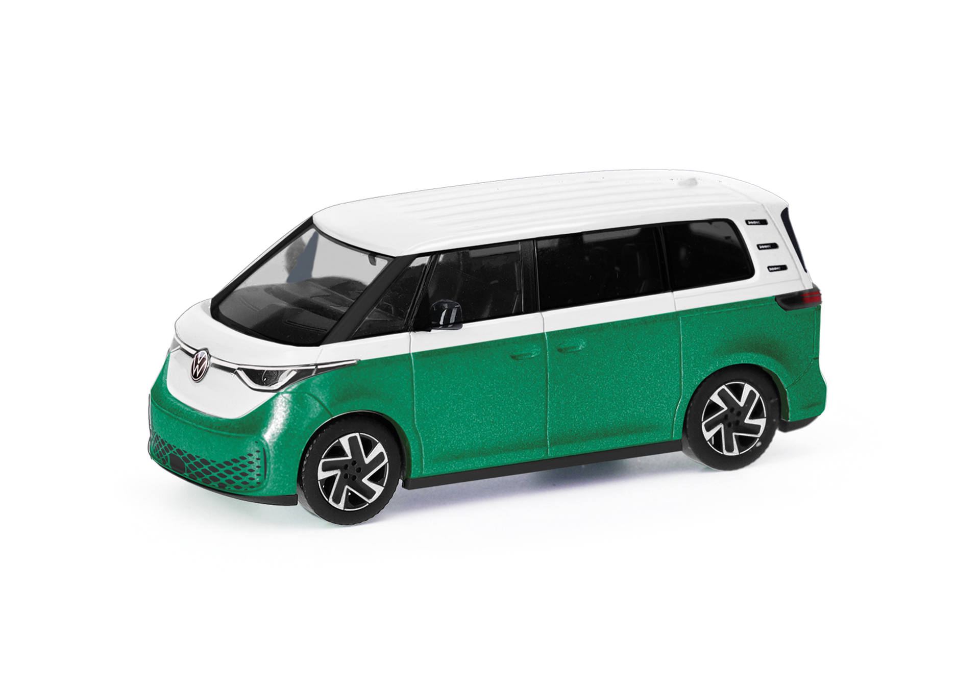Volkswagen (VW) ID. Buzz zweifarbig, Candy Weiß/Bay Leaf Green Metallic