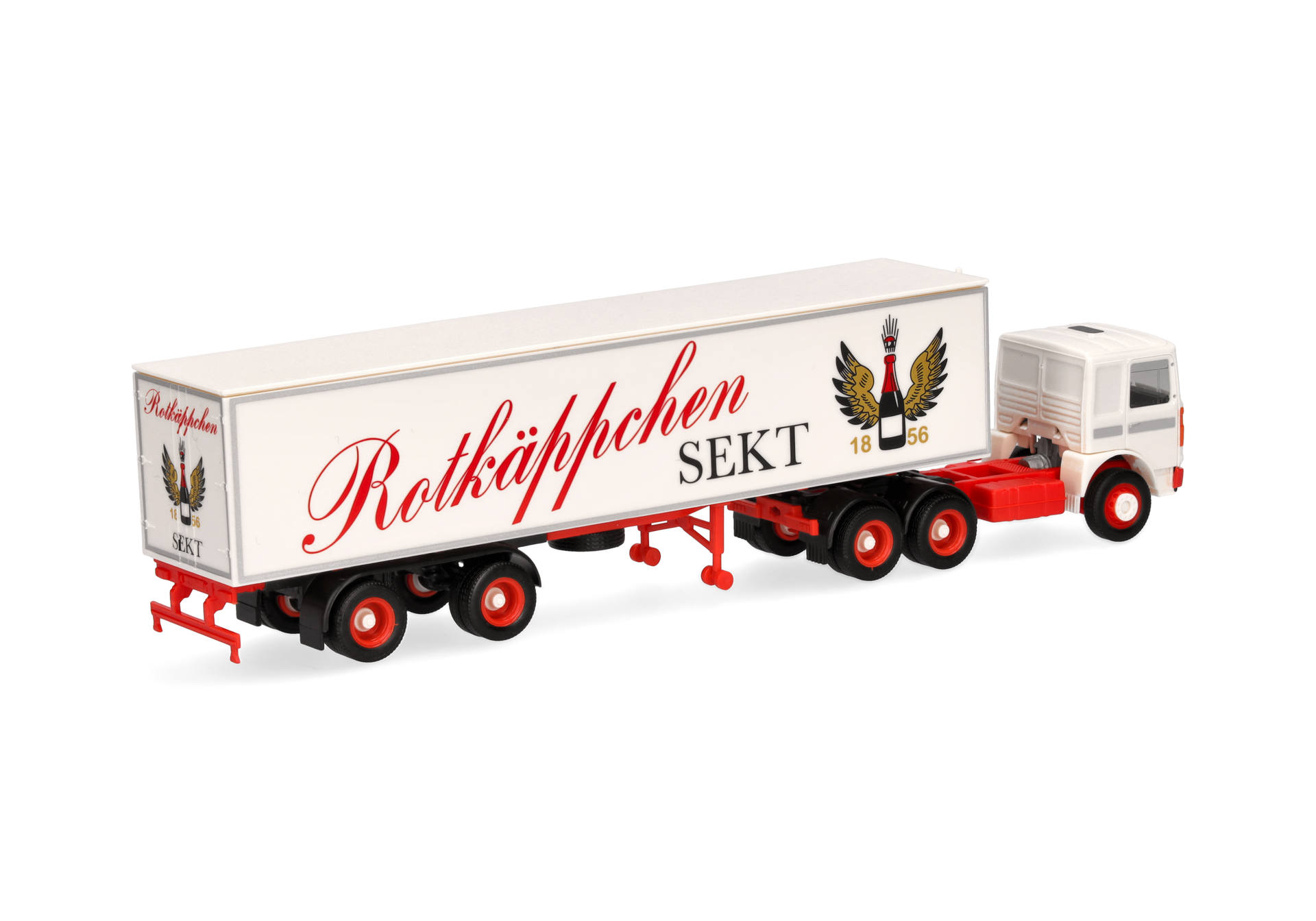 Roman Diesel 6x4 refrigerated box semitrailer truck "Rotkäppchen Sekt" (Saxony-Anhalt/Freyburg)