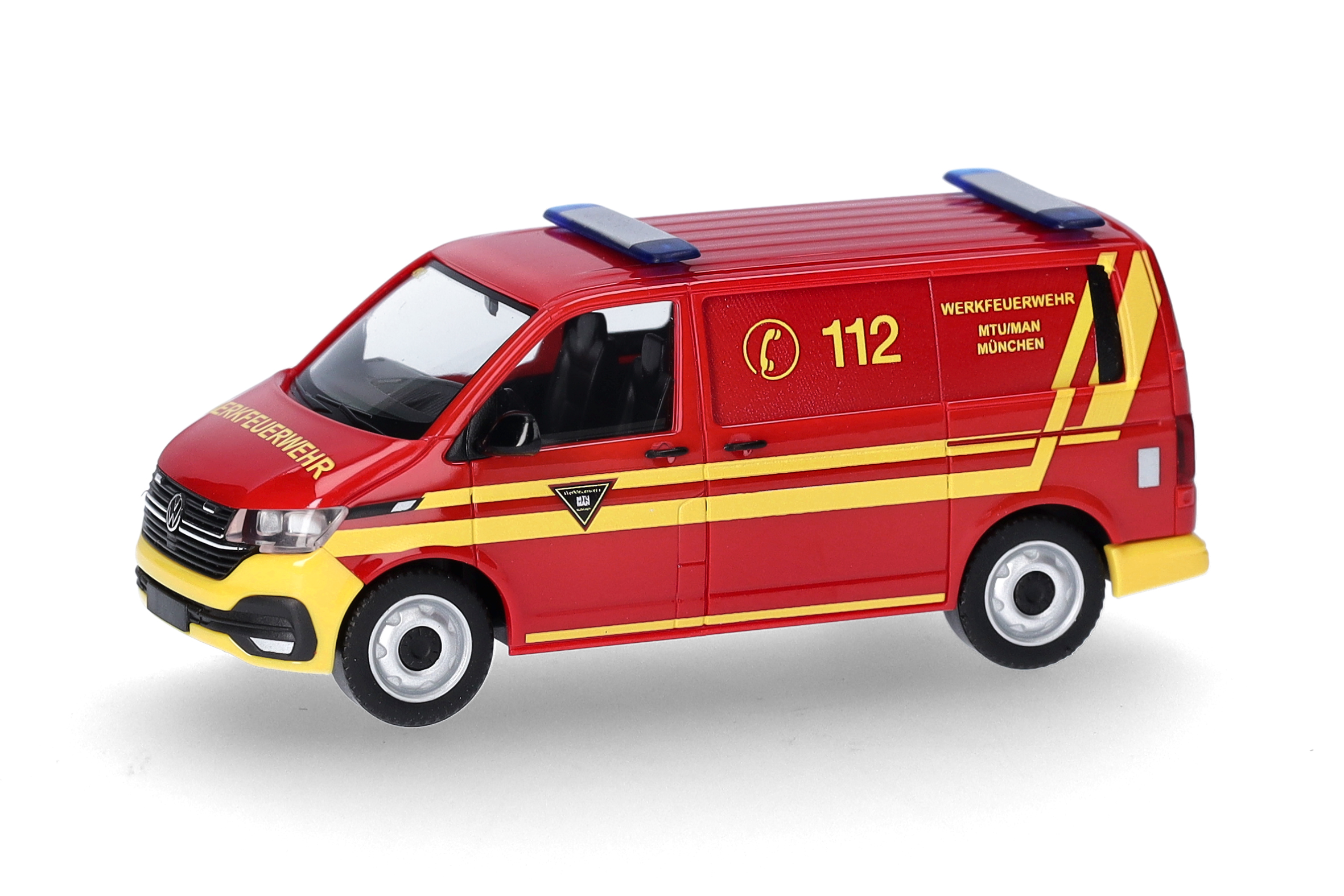 Volkswagen (VW) T6.1 half bus, fire brigade "Feuerwehr MTU/MAN München" (Bavaria/Munich)