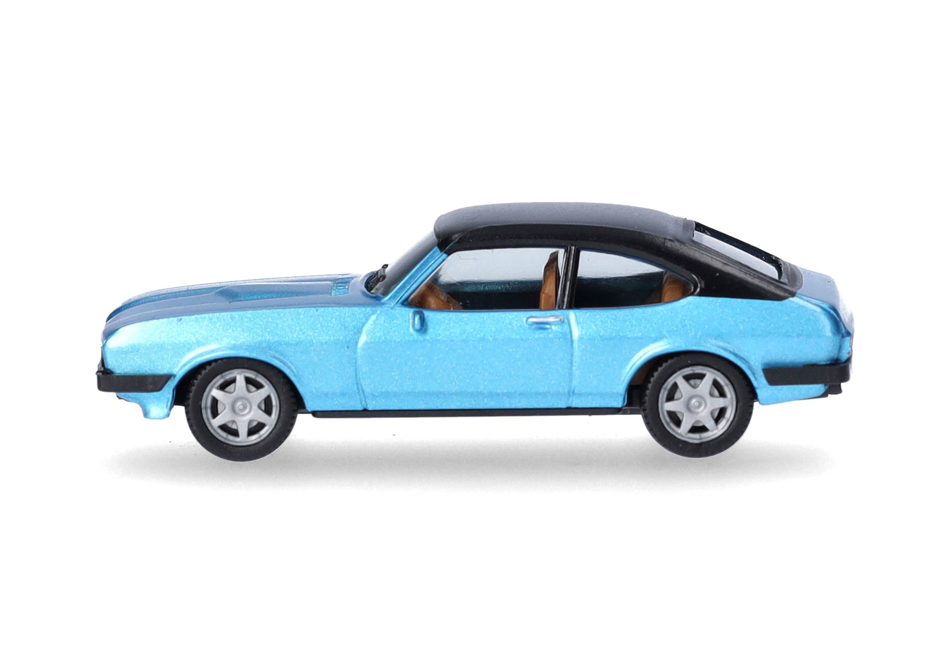 Ford Capri II mit Vinyldach, miamiblaumetallic