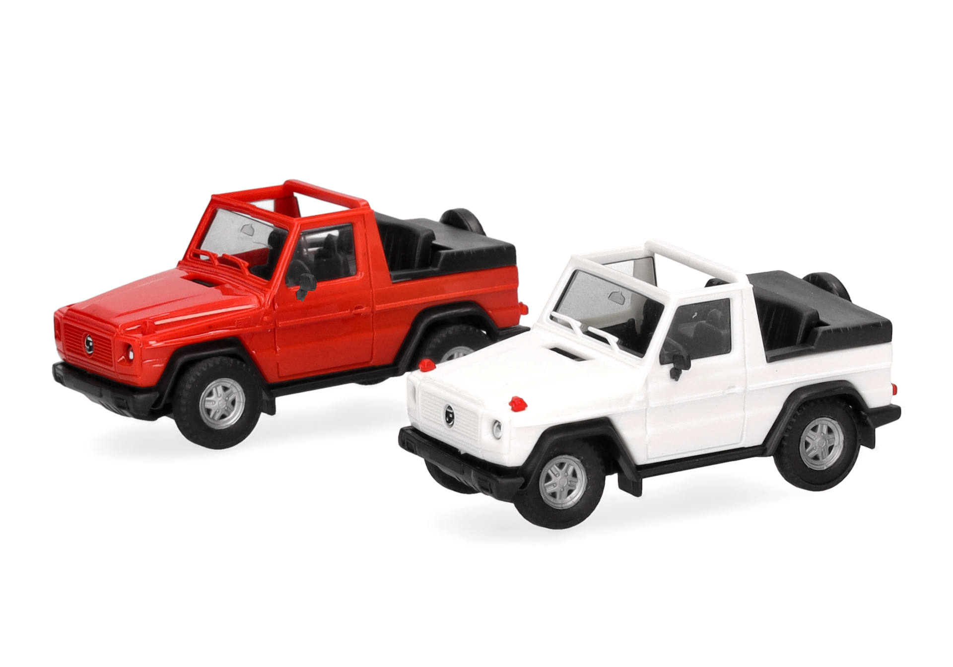 Herpa MiniKit: Puch G class (W460) cabrio, white/red