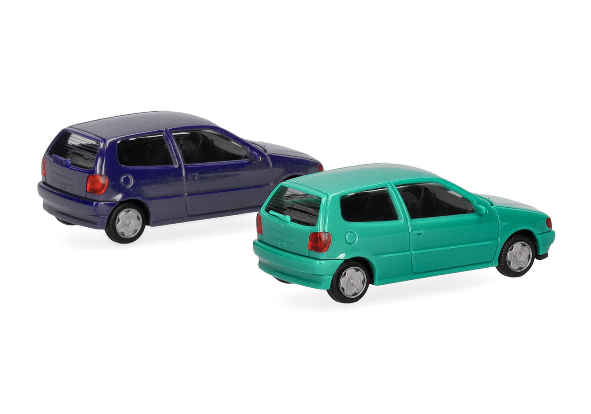 Herpa MiniKit: Volkswagen (VW) Polo, 2-doors, set of 2, pistachio/chagall blue