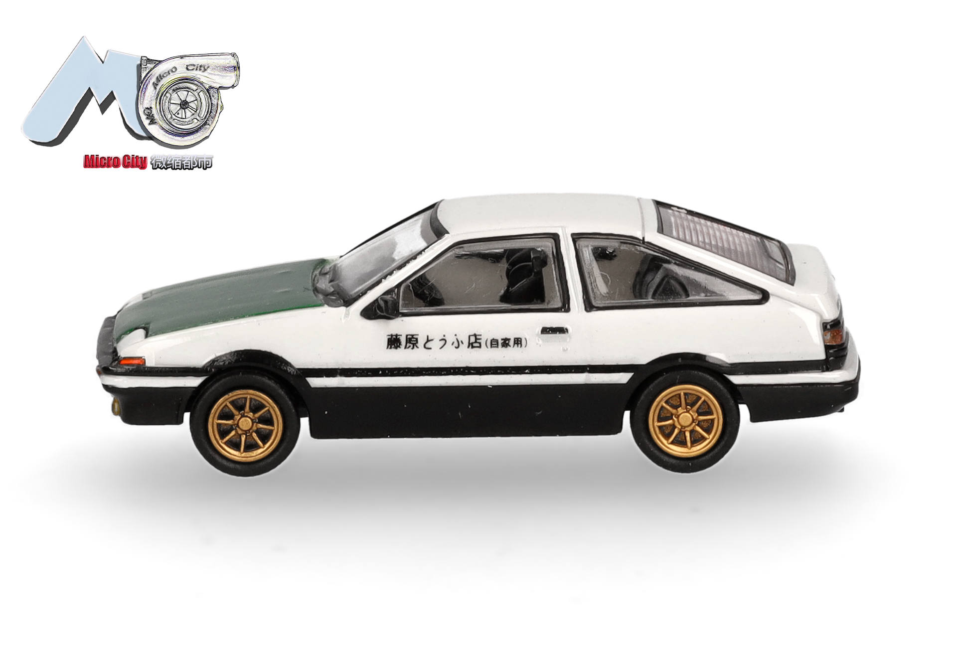 MicroCity: Toyota Corolla AE86 (1983-1985), white/green