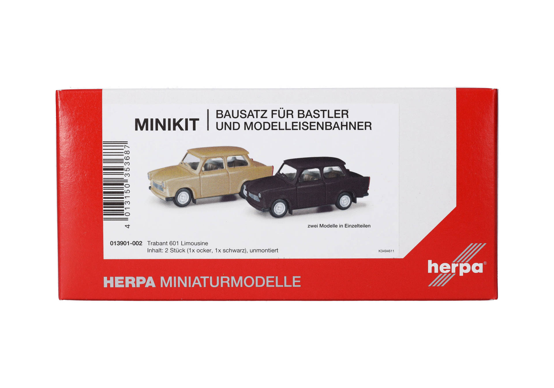 Herpa MiniKit: Trabant 601 sedan, velvet ochre/rallye black