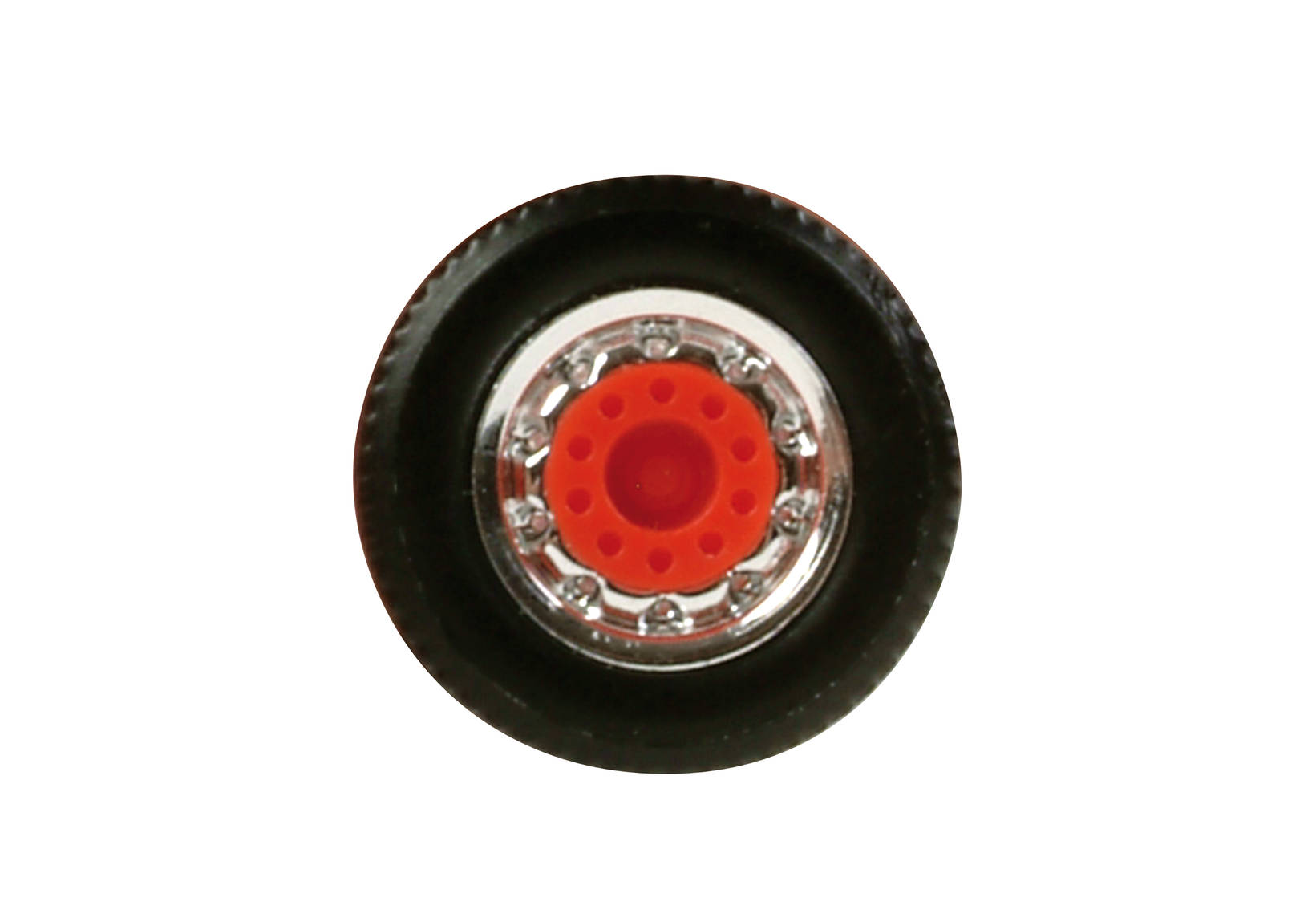 Radsätze Breitreifen für LKW-Vorderachse, chrom/rot