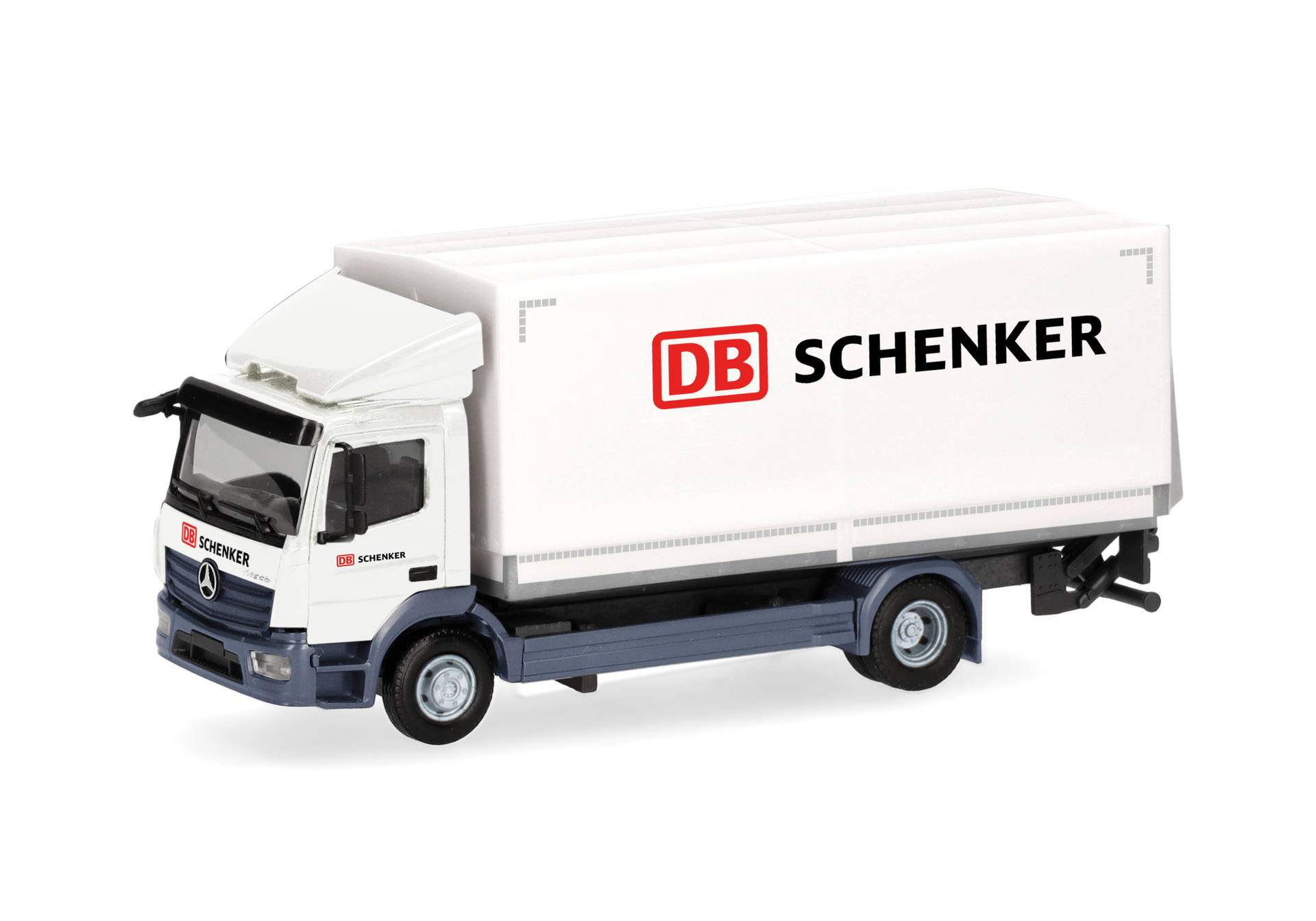 Mercedes-Benz Atego 13 canvas truck with tail lift "DB Schenker"