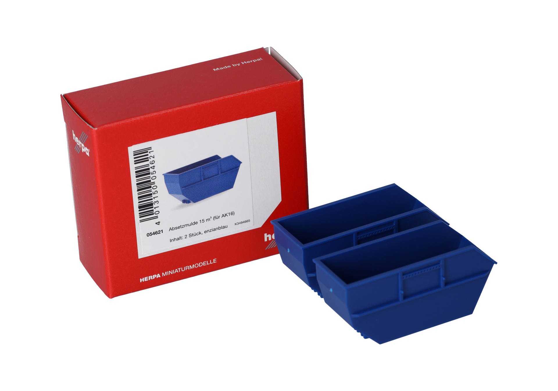 Skip tray 15m³ for AK16, blue (2 pieces)