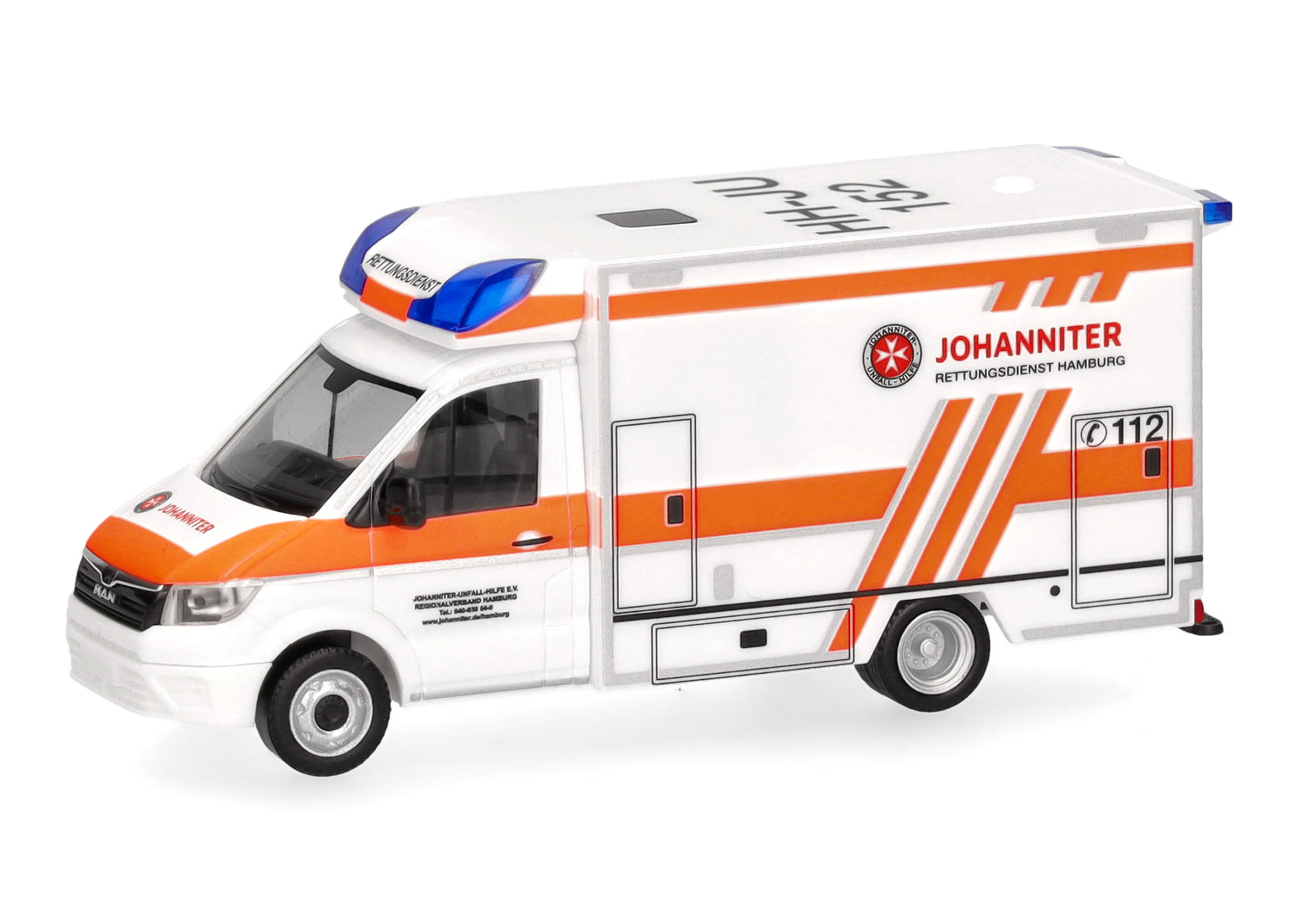 MAN TGE Fahrtec rescue truck abmulance "Johanniter Hamburg"